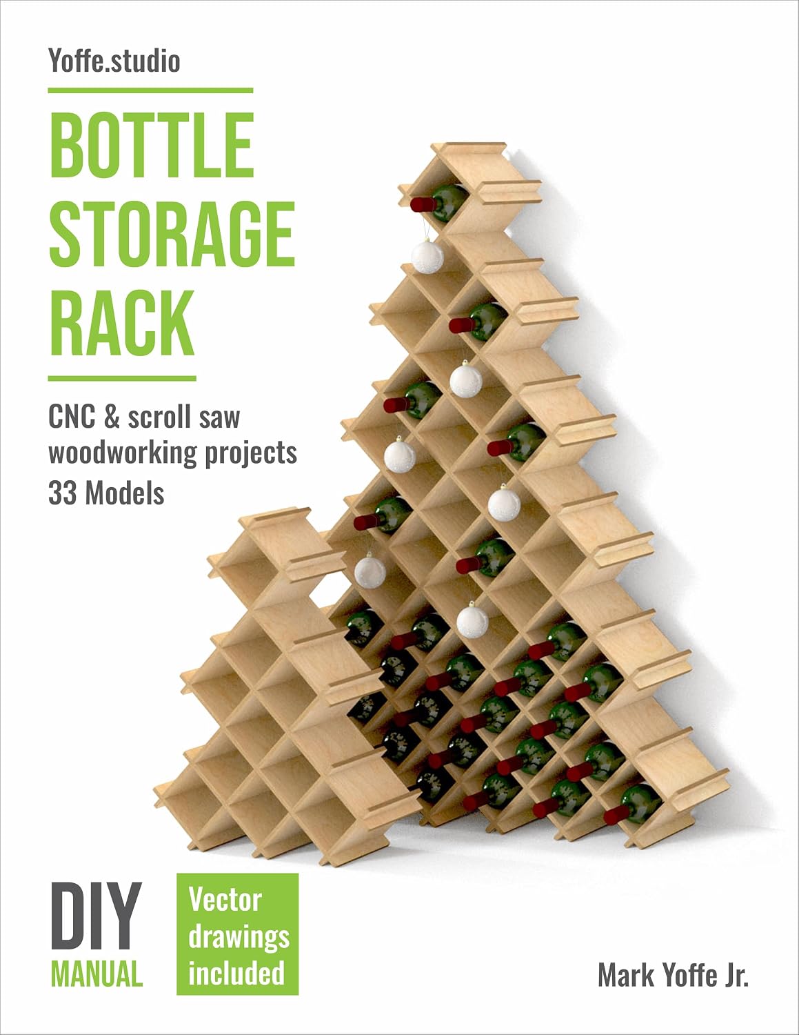 Bottle storage rack. DIY manual. CNC & scroll saw woodworking projects. 33 Models.: Christmass bottle tree. Standing wooden storage organizer for wine... 13 cm (5 in) in diameter. (English Edition) baixar livro de graça