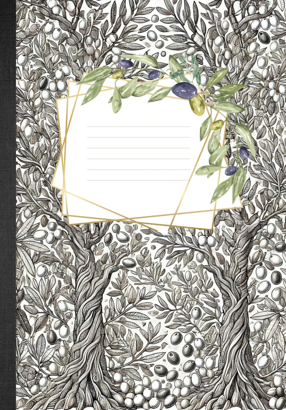 Olive Theme Notebook: Coloring Botanical Cover Journal with 100 Lined Pages 7x10-inch for Him, Her, Them baixar o livro de graça