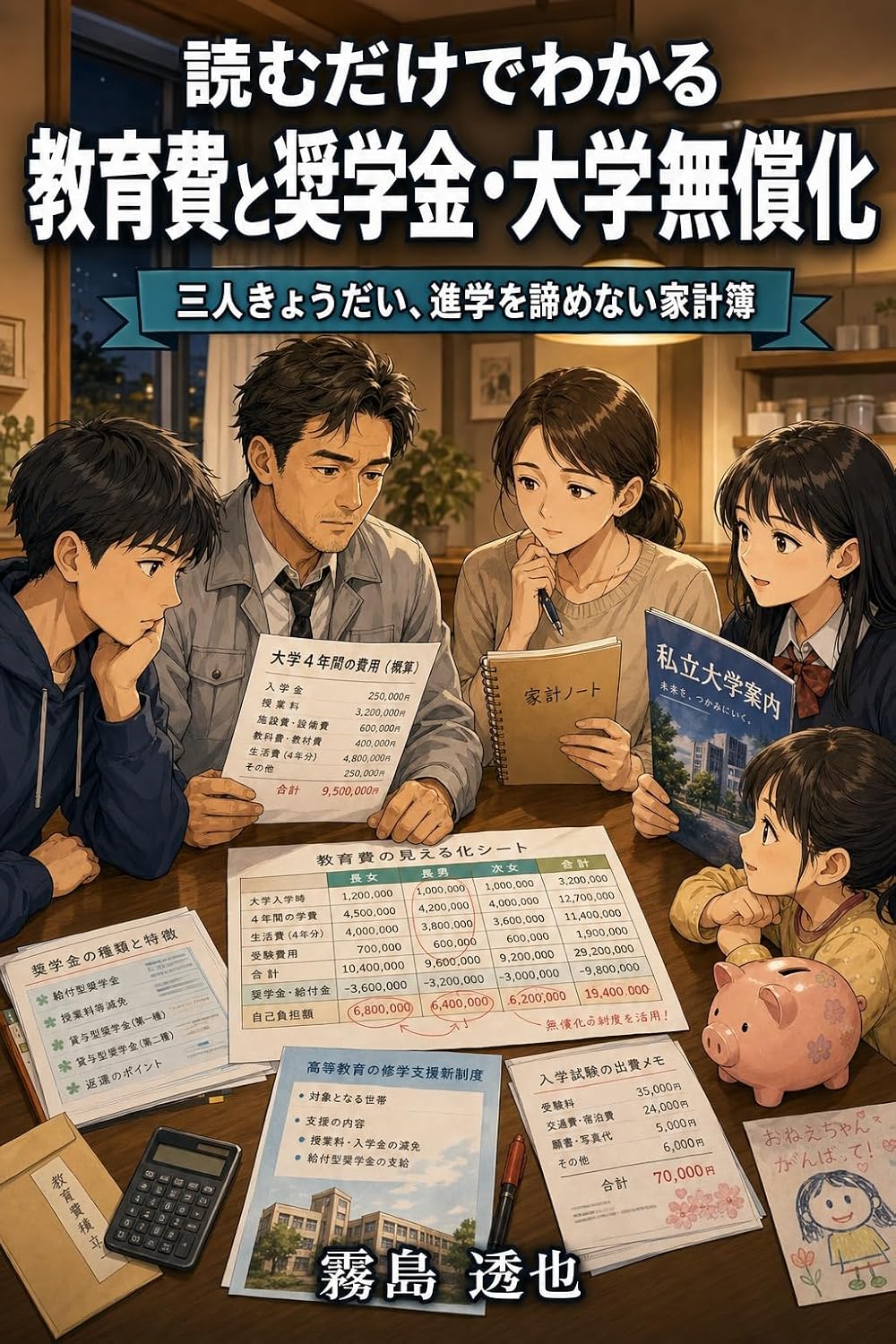 ler totalmente Yomu Dake de Wakaru Kyoikuhi to Shogakukin Daigaku Mushoka: Sannin Kyodai Shingaku o Akiramenai Kakeibo (Japanese Edition)