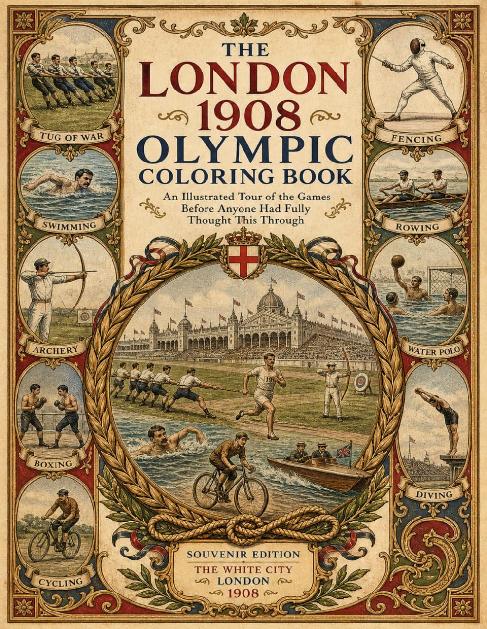 The London 1908 Olympic Coloring Book: An Illustrated Tour of the Games Before Anyone Had Fully Thought This Through baixar livro de graça