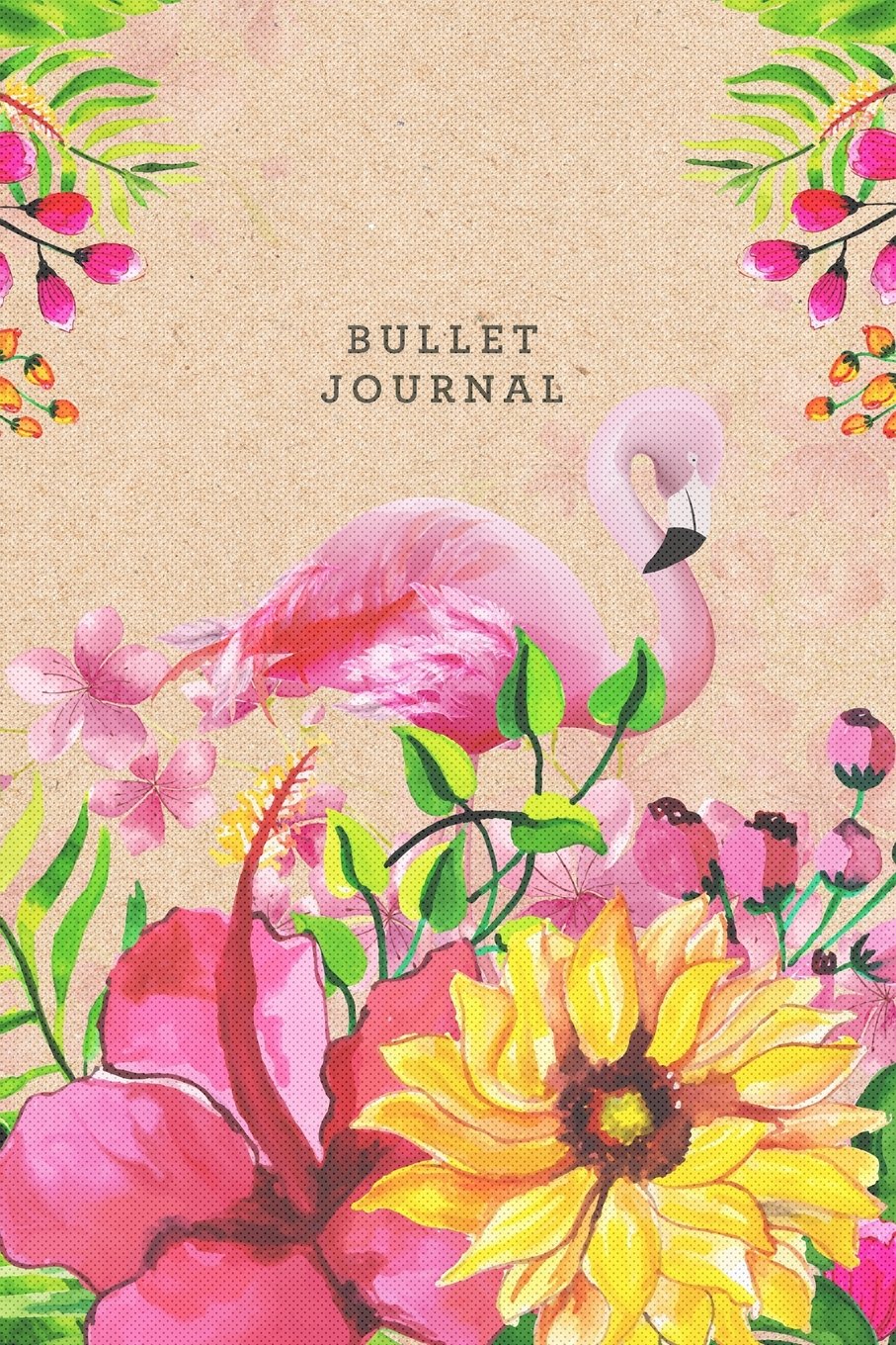 capítulo por capítulo baixar Bullet Journal: Floral Flamingo Dot Grid Notebook - 6x9 Dotted Bullet Journal Floral