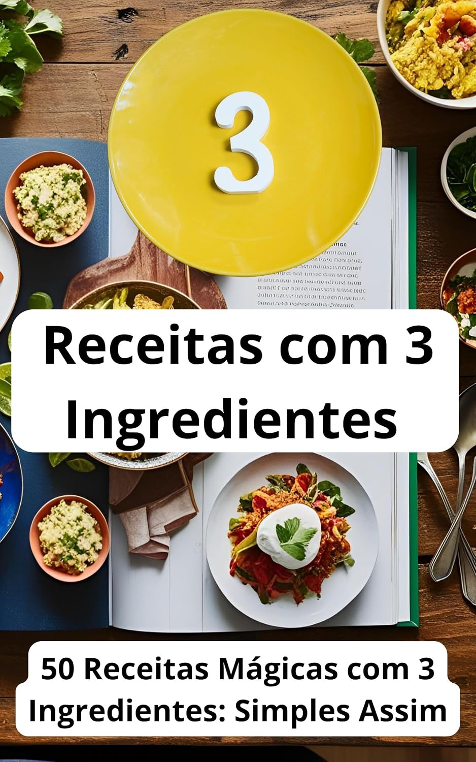 Receitas Com 3 Ingredientes: 50 Receitas Mágicas Com 3 Ingredientes: Simples Assim.: Receitas com 3 Ingredientes, 50 Ideias Rápidas e Deliciosas para o Dia a Dia baixar livro de graça