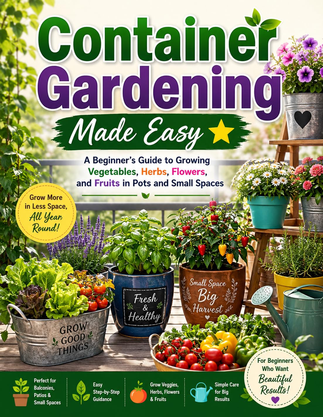 Container Gardening Made Easy (English Edition) baixar o livro de graça