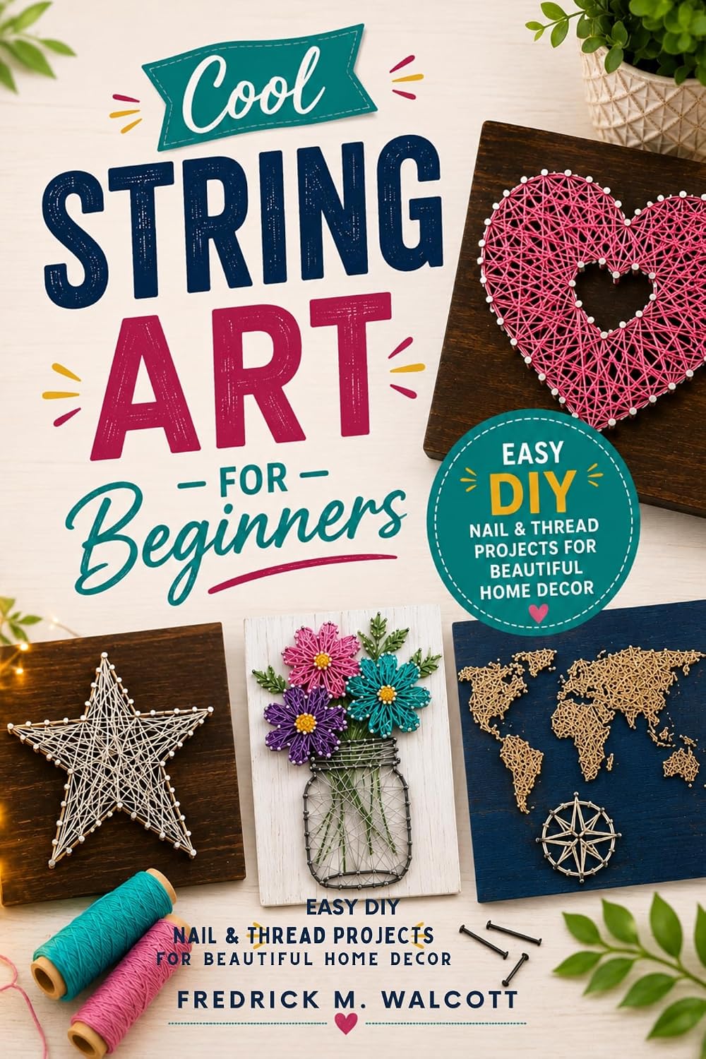 Cool String Art for Beginners: Easy DIY Nail & Thread Projects for Beautiful Home Decor (English Edition) baixar o livro de graça