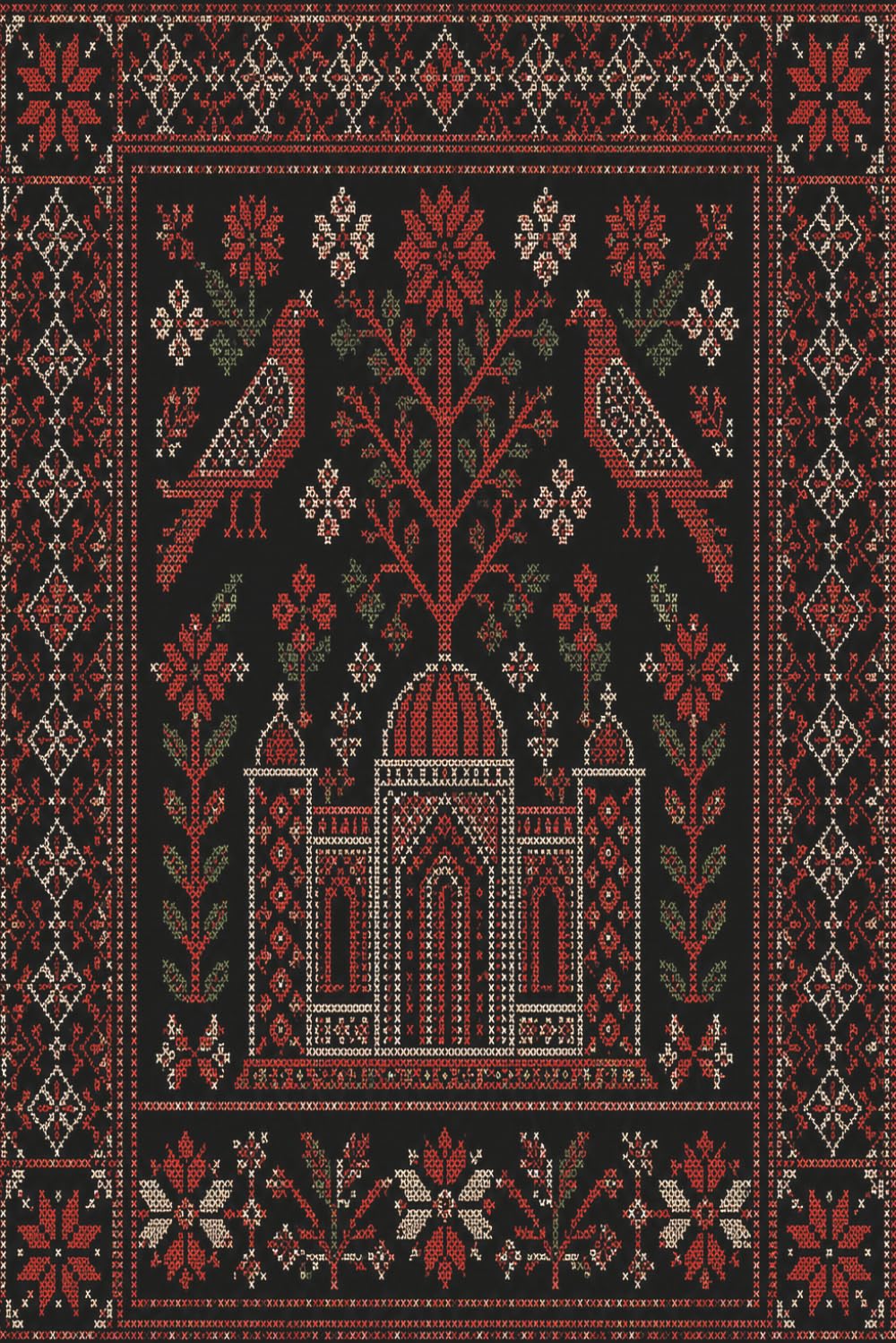 ler totalmente Sacred Palestinian Tatreez Patterns: Traditional Embroidery Art Inspired by Levantine Architecture, Floral Geometry, and Cultural Heritage