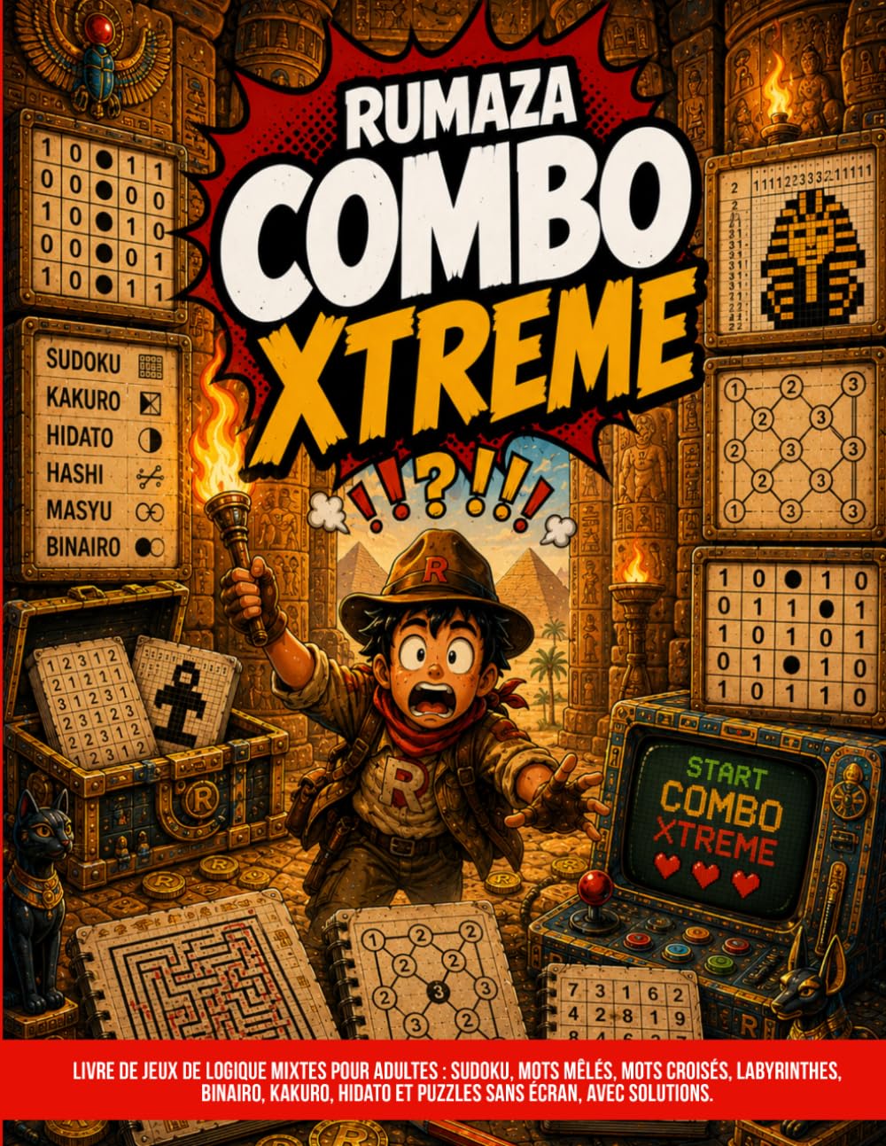 capítulo por capítulo baixar RUMAZA COMBO — Volume 15: L'Observateur (Misión 015): Livre de jeux de logique mixtes pour adultes: sudoku, mots mêlés, mots croisés, labyrinthes,... sans écran, avec solutions. (French Edition)