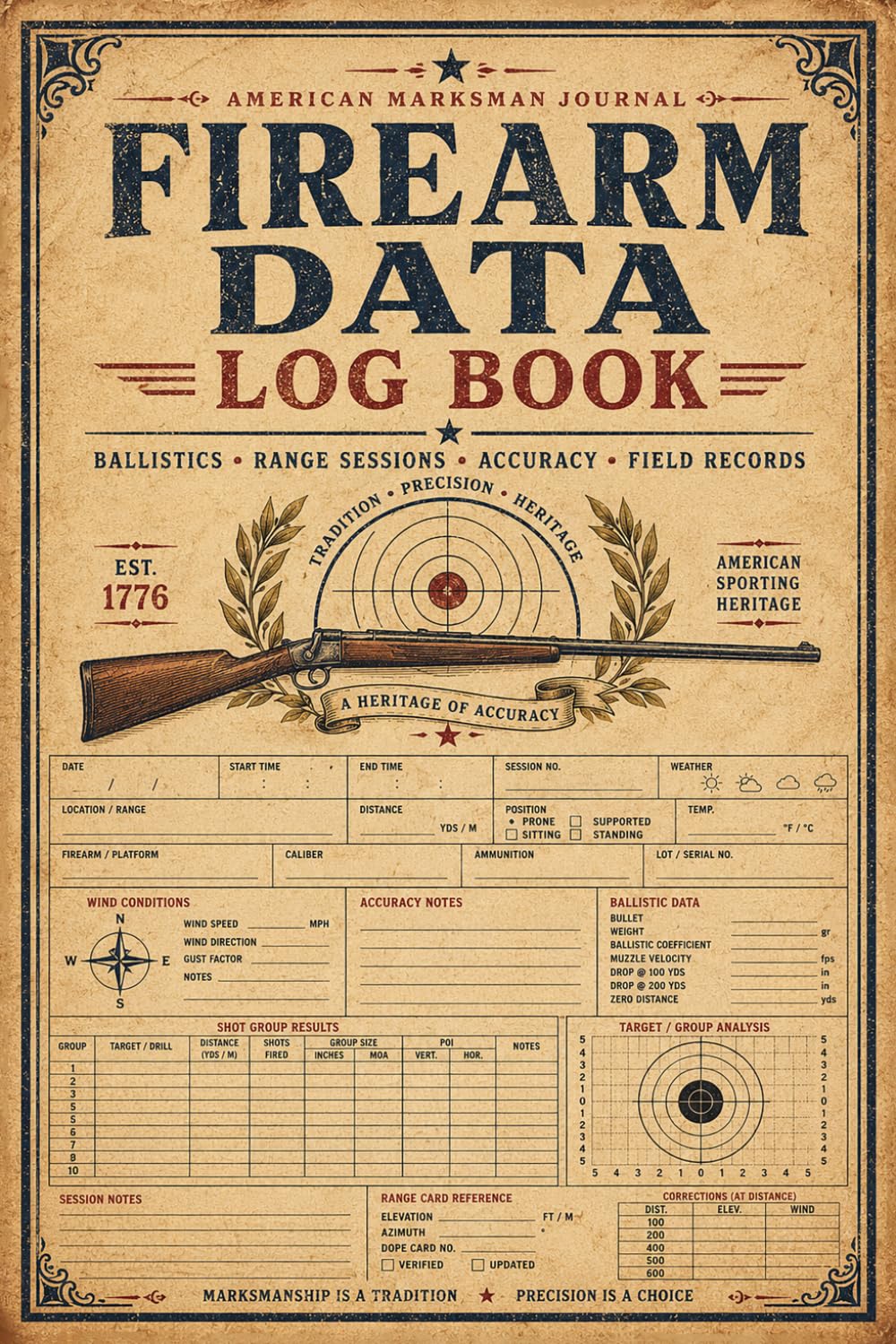 Firearm Data Log Book: Comprehensive Tracker for Shooting Performance, Equipment Settings & Range Data baixar livro de graça