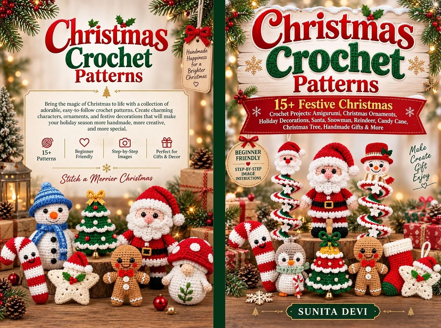 ler totalmente Christmas Crochet Patterns: 15+ Festive Christmas Crochet Projects: Amigurumi, Christmas Ornaments, Holiday Decorations, Santa Wind Spinner, Snowman, Reindeer,... Tree, Handmade Gif (English Edition)