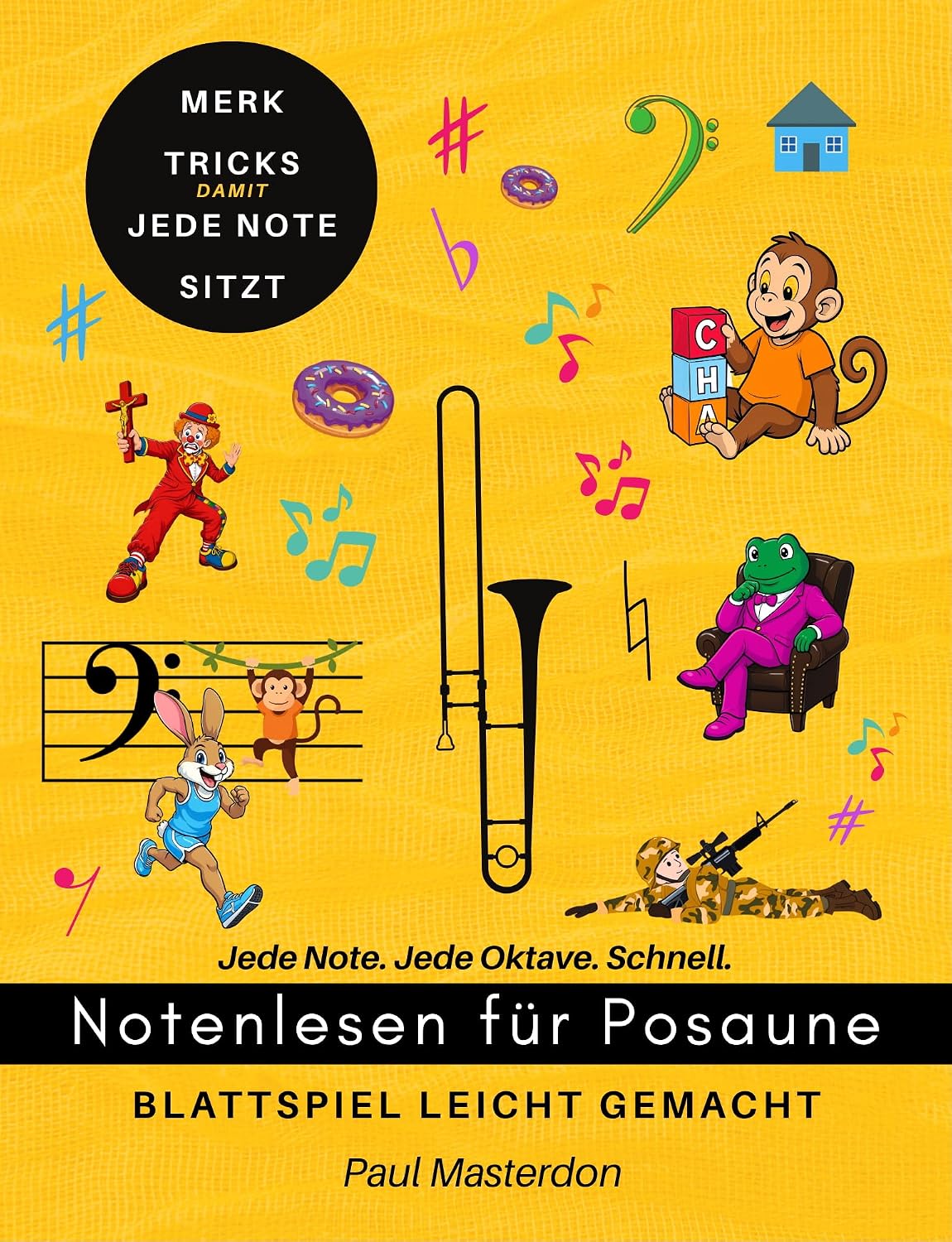 ler totalmente Notenlesen für Posaune - Noten schnell erkennen und sicher vom Blatt spielen: Mit einfachen visuellen Eselsbrücken für Anfänger jeden Alters (German Edition)