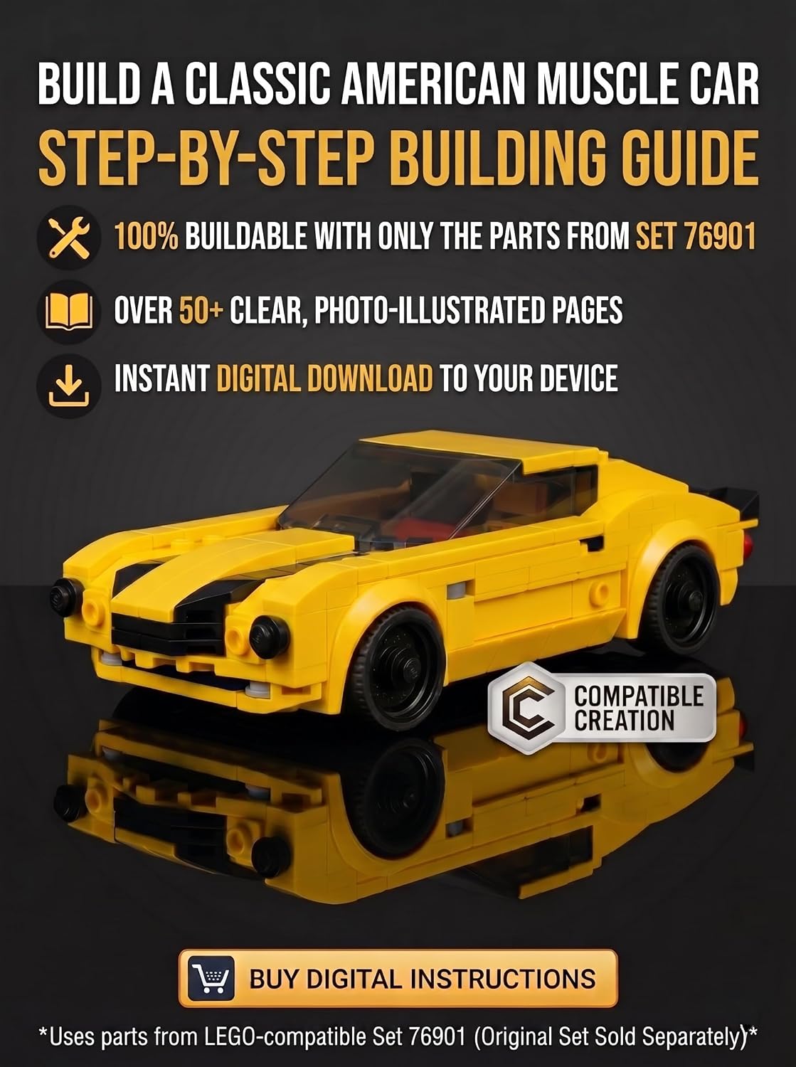 MOC - Yellow Muscle Car: Alternative Build for 76901: Step-by-Step Building Instructions — Use Only the Bricks from Your Existing Yellow Sports Car Set... Life: 76901 Builds Series) (English Edition) baixar livro de graça