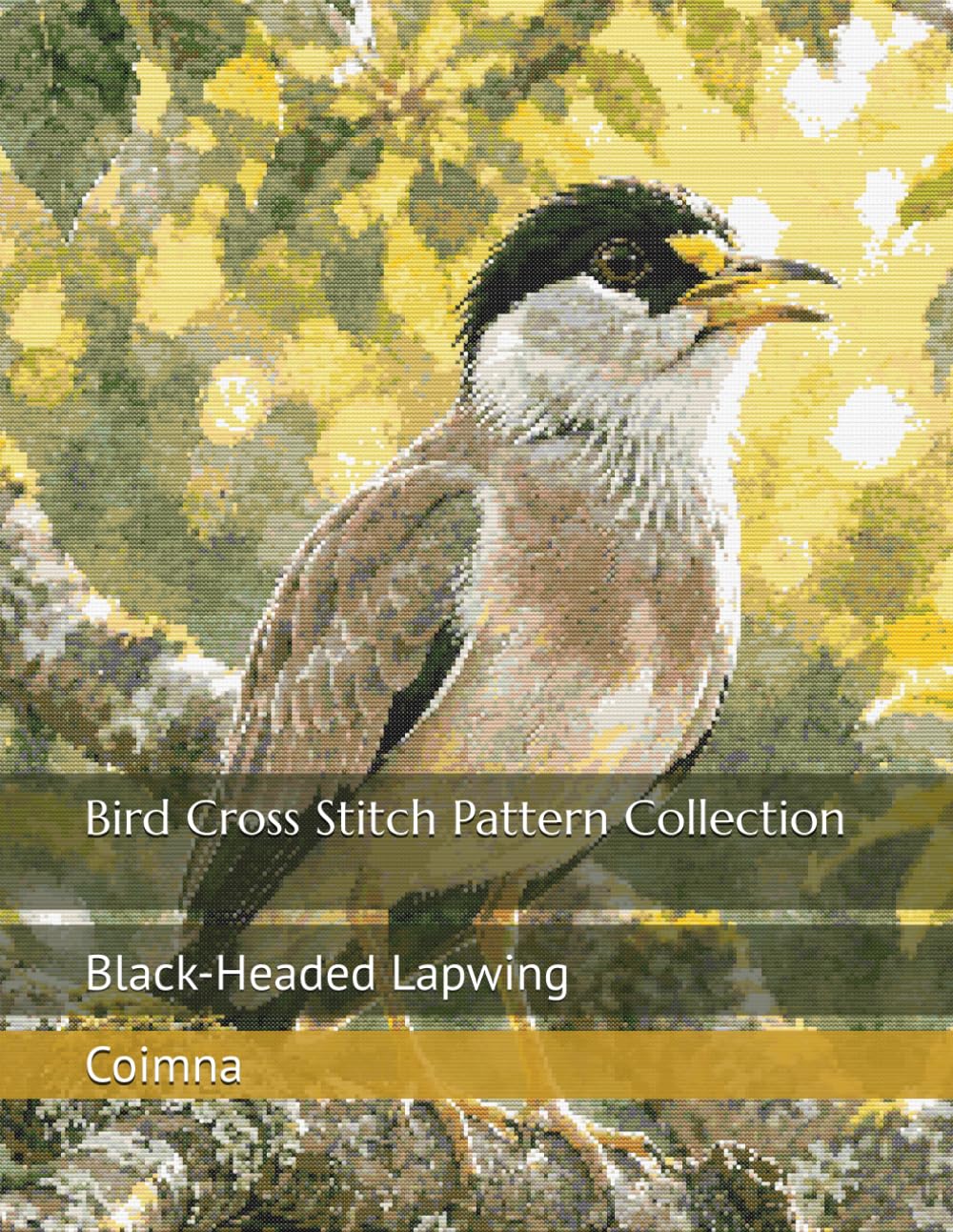 Bird Cross Stitch Pattern Collection: Black-Headed Lapwing
