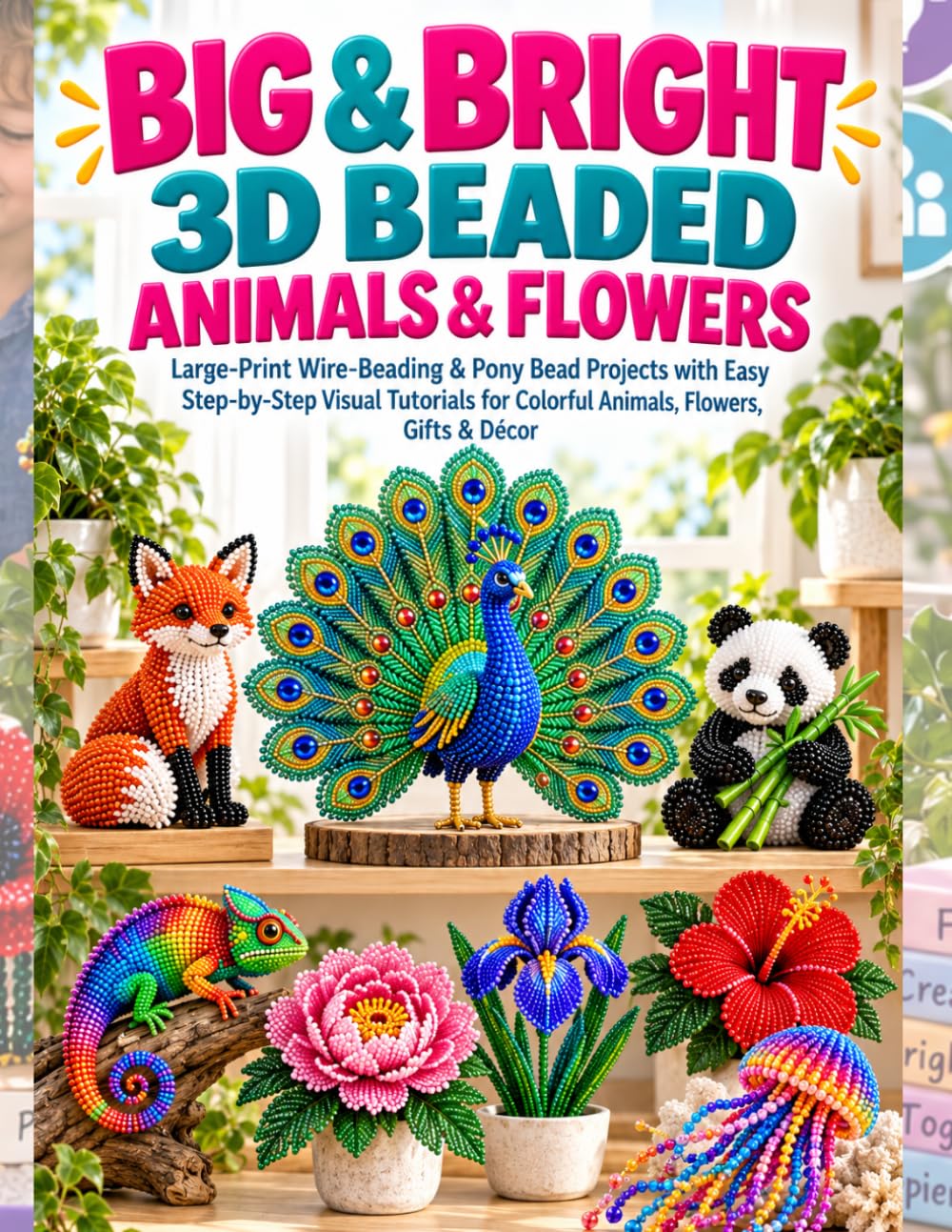 capítulo por capítulo baixar BIG & BRIGHT 3D BEADED ANIMALS & FLOWERS: Large-Print Wire-Beading Projects with Easy Step-by-Step Visual Tutorials for Colorful Animals, Flowers, Gifts & Décor (Hobbies for Families)