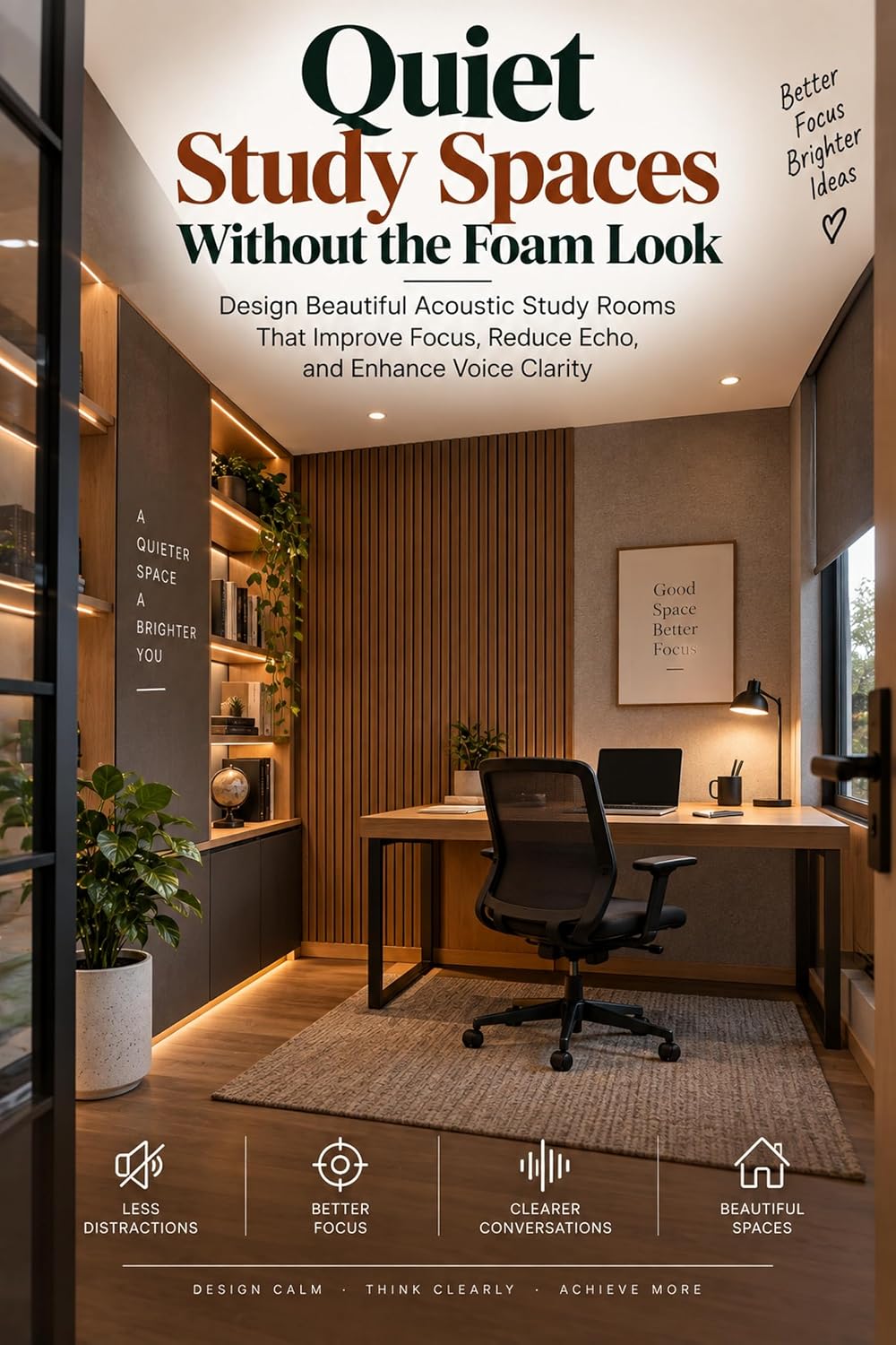 Quiet Study Spaces Without the Foam Look: Design Beautiful Acoustic Study Rooms That Improve Focus, Reduce Echo, and Enhance Voice Clarity (30 Day Spaces:... Home, Transform Your Mind) (English Edition) baixar livro de graça