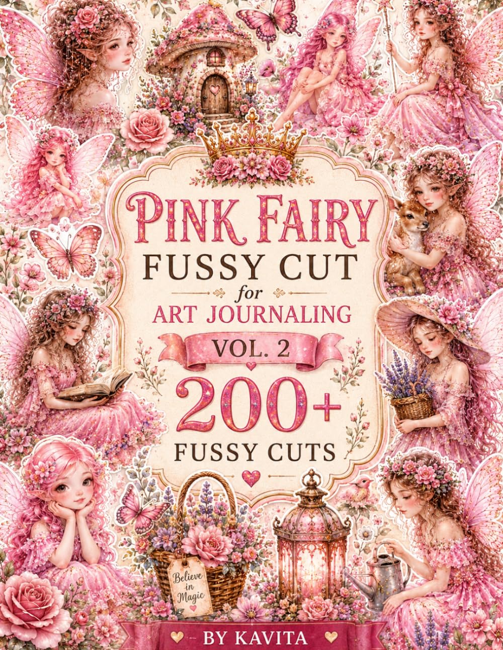 Pink Fairy Fussy Cut for Art Journaling, Vol. 2: 200+ Fairy Images to Cut Out, Glue and Collage for Junk Journals and Scrapbooking baixar o livro de graça