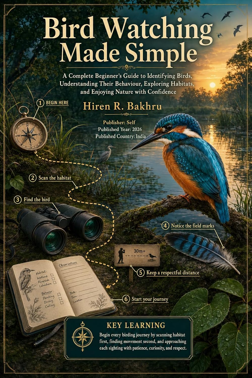 Bird Watching Made Simple: A Complete Beginner’s Guide to Identifying Birds, Understanding Their Behaviour, Exploring Habitats, and Enjoying Nature with Confidence (English Edition) baixar o livro de graça