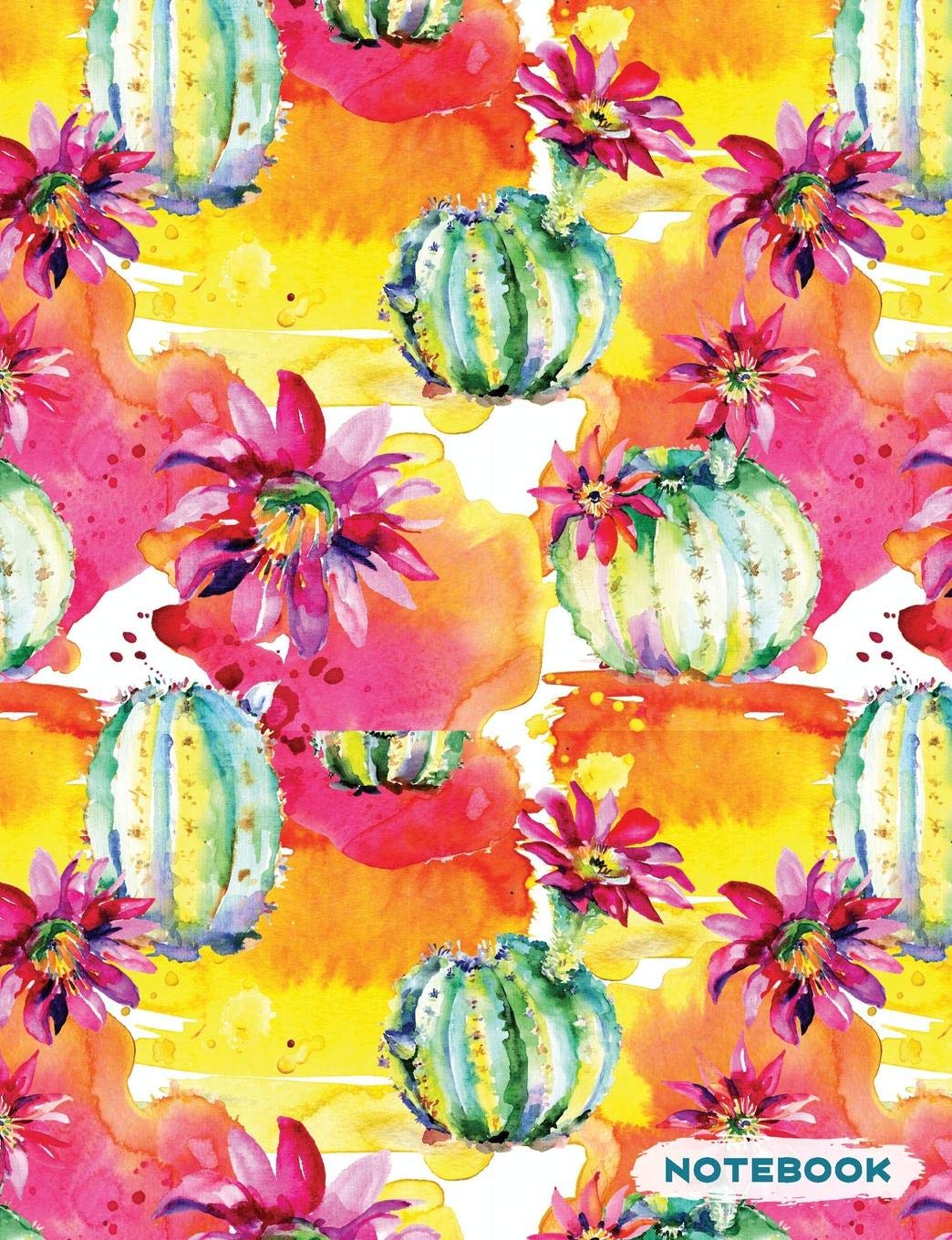 Notebook: Cactus Lined Journal, Composition Notebook, Ruled Lines