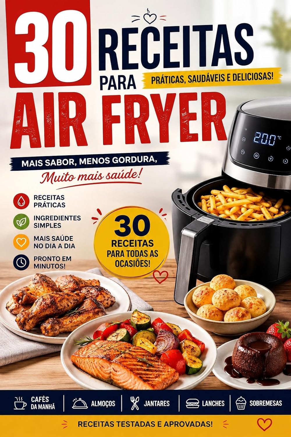 30 Receitas Práticas com Air Fryer: Dicas Nutricionais Detalhadas baixar livro de graça
