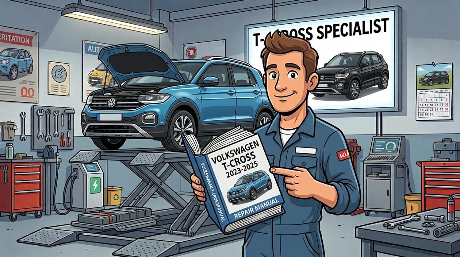 ler totalmente Volkswagen T-Cross 2023-2025, Vehicle Repair Manual, Parts, Wiring, Workshop Book (English Edition)