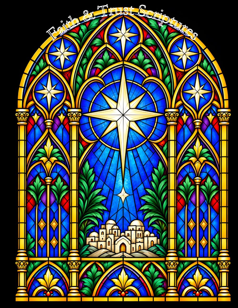 capítulo por capítulo baixar Faith & Trust Scriptures: Intricate Stained Glass Coloring Inspired by Scripture (Stained Glass Scriptures)