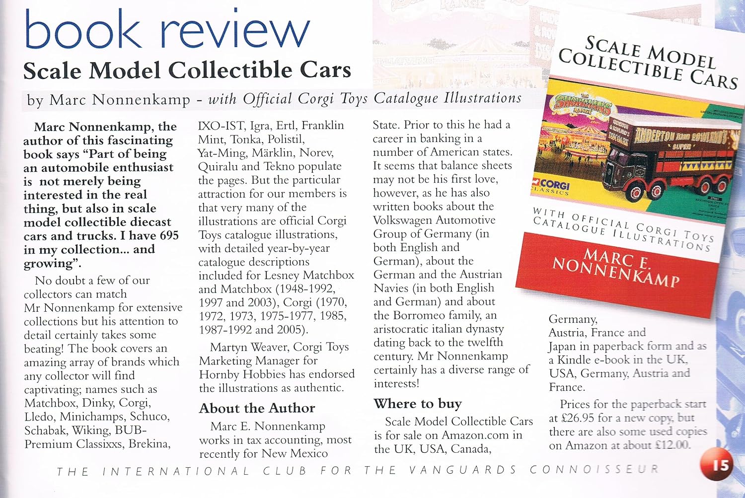 ler totalmente Scale Model Collectible Cars: with Selective Catalogue Histories for Matchbox, Corgi and Schuco (English Edition)
