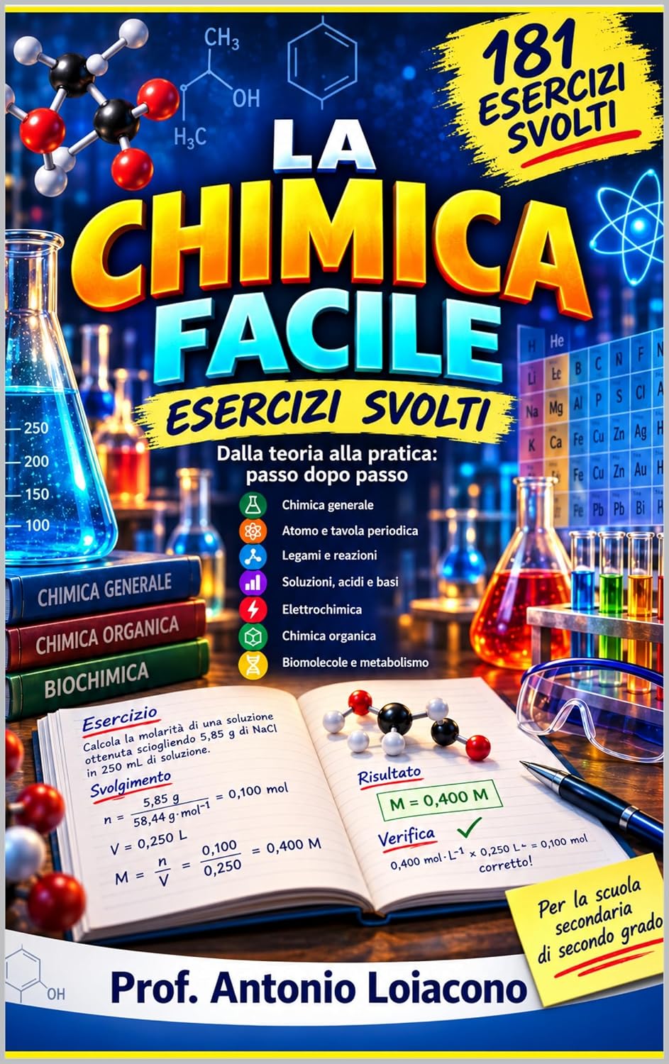 ler totalmente LA CHIMICA FACILE - ESERCIZI DI CHIICA SVOLTI: 181 esercizi svolti passo dopo passo con spiegazioni, formule, schemi e figure didattiche per la scuola secondaria di secondo grado (Italian Edition)