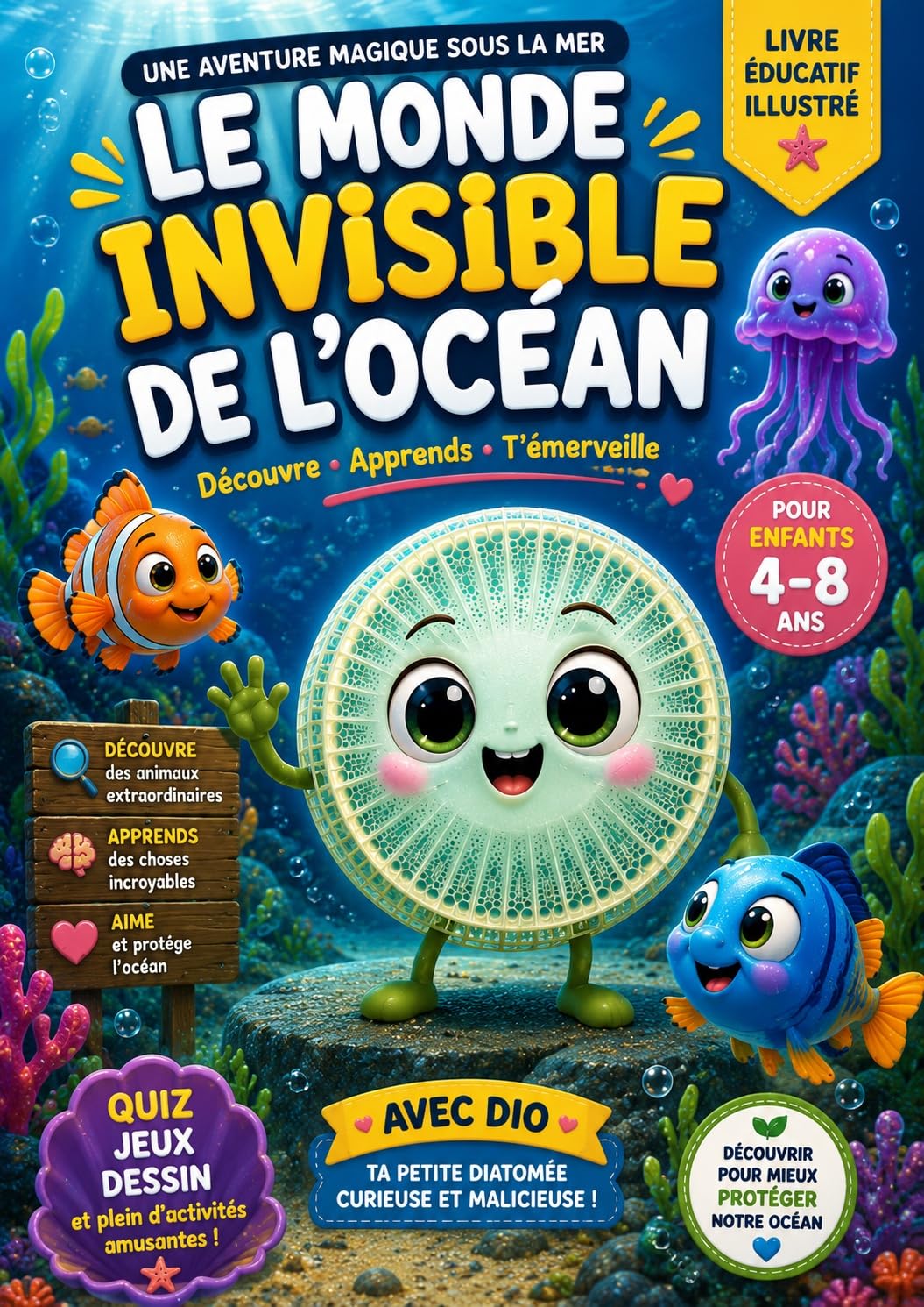 ler totalmente LE MONDE INVISIBLE DE L’Océan: Une aventure éducative magique pour enfants de 4 à 8 ans (French Edition)