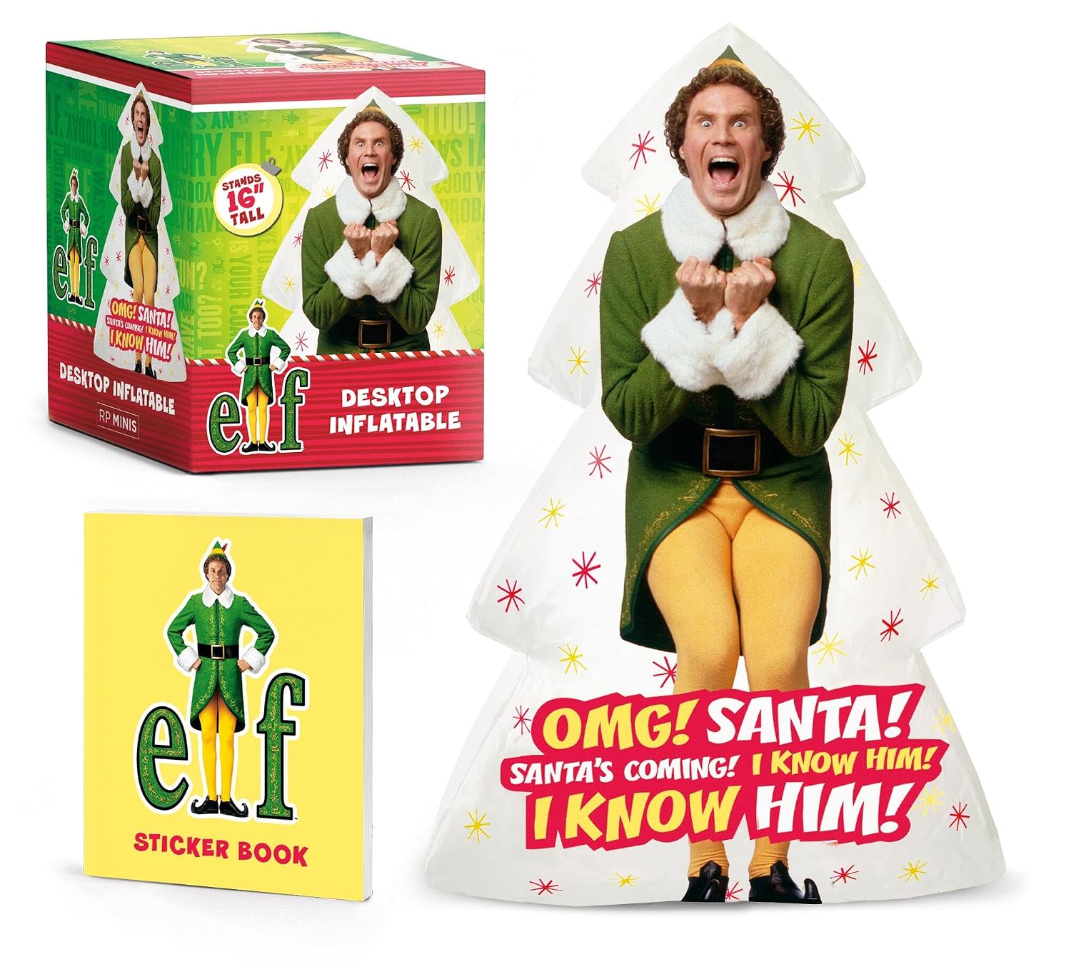 ler totalmente Elf: Desktop Inflatable Buddy the Elf: Stands 16 Tall