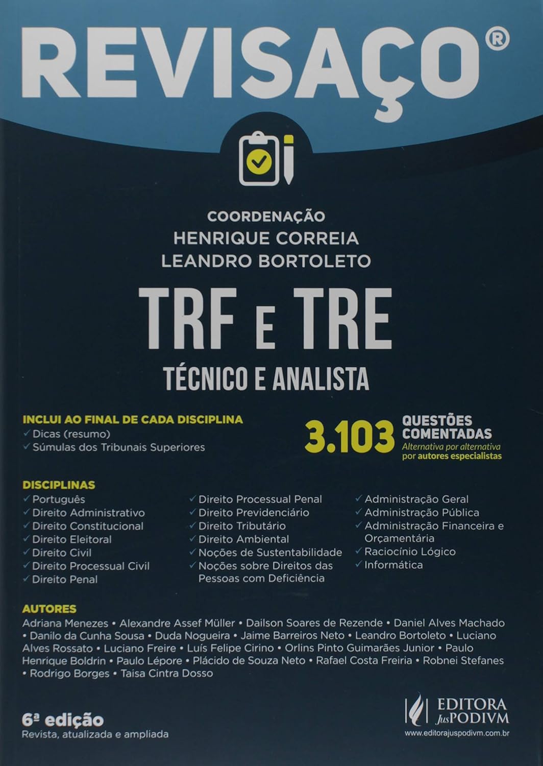 TRF e TRE: Técnico e Analista - 3.103 Questões Comentadas, Alternativa por Alternativa por Autores Especialistas baixar livro de graça