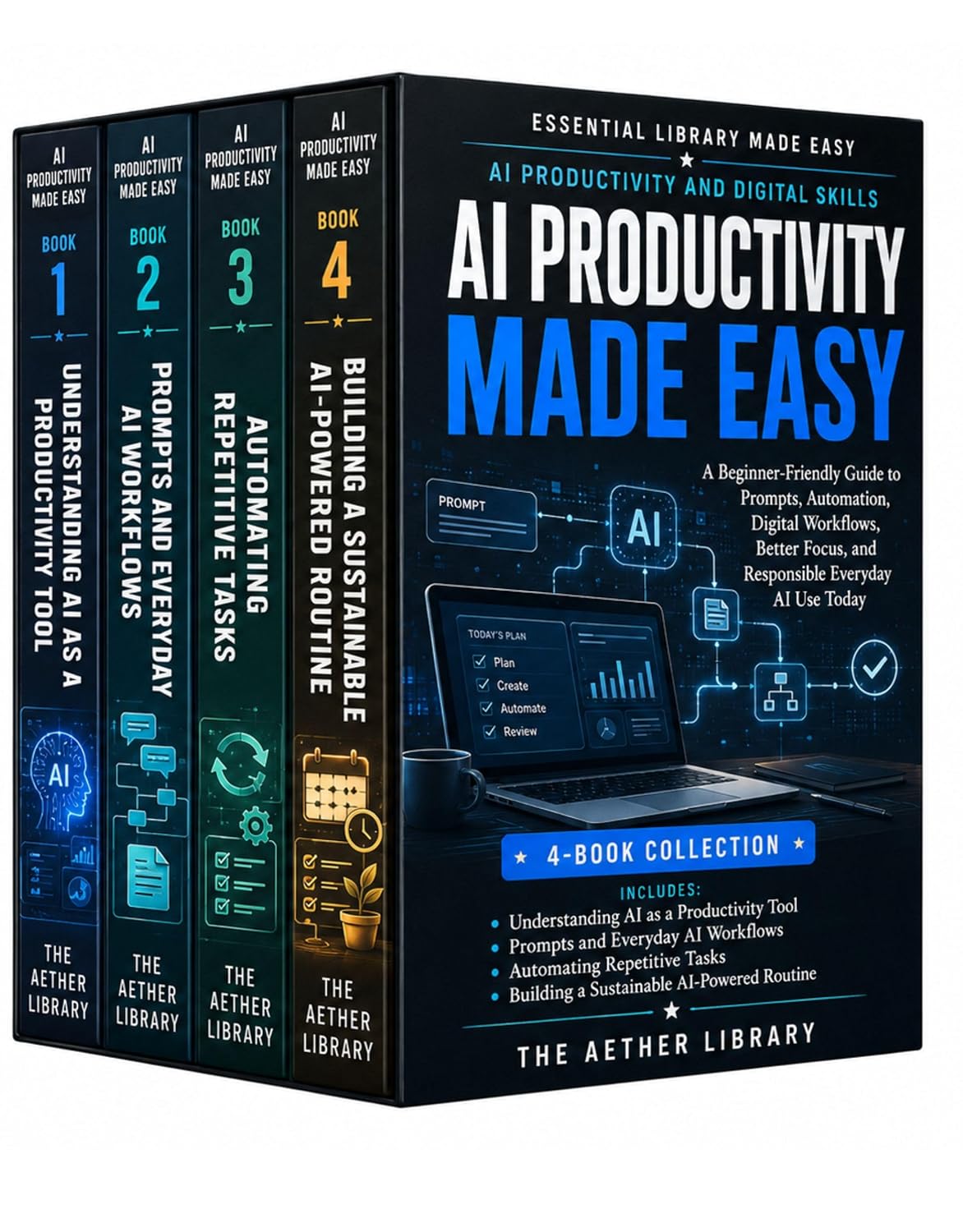 AI Productivity Made Easy - A Beginner-Friendly Guide to Prompts, Automation, Digital Workflows, Better Focus, and Responsible Everyday AI Use Today: Essential... Easy - AI Productivity (English Edition) baixar o livro de graça