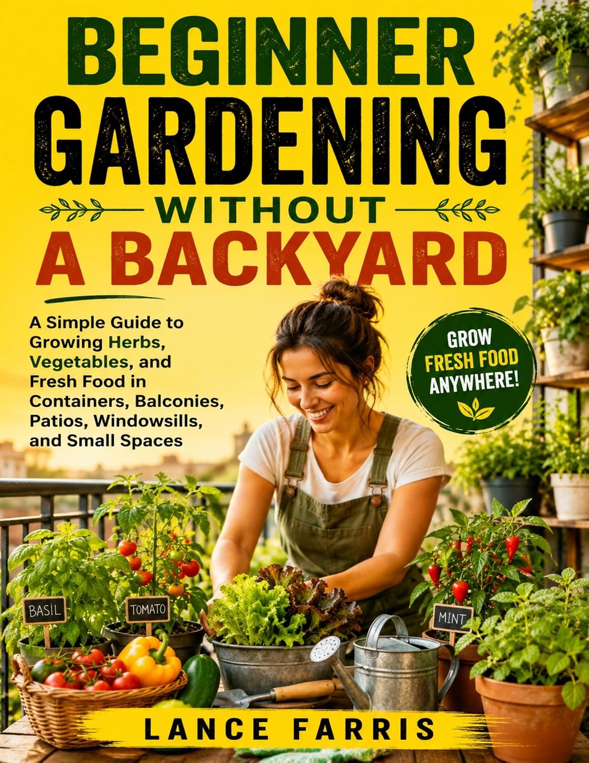 BEGINNER GARDENING WITHOUT A BACKYARD: A Simple Guide to Growing Herbs, Vegetables, and Fresh Food in Containers, Balconies, Patios, Windowsills, and Small Spaces (English Edition) baixar o livro de graça