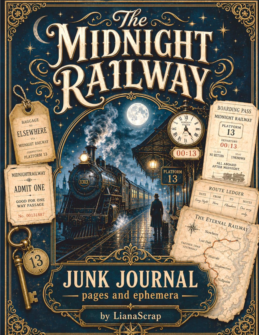 capítulo por capítulo baixar The Midnight Railway: Junk Journal Pages and Ephemera