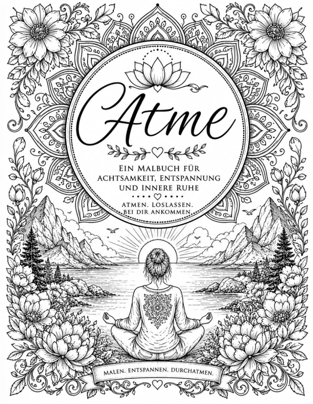ATME: 50 entspannende Ausmalmotive gegen Stress und für mehr Gelassenheit (German Edition) baixar o livro de graça
