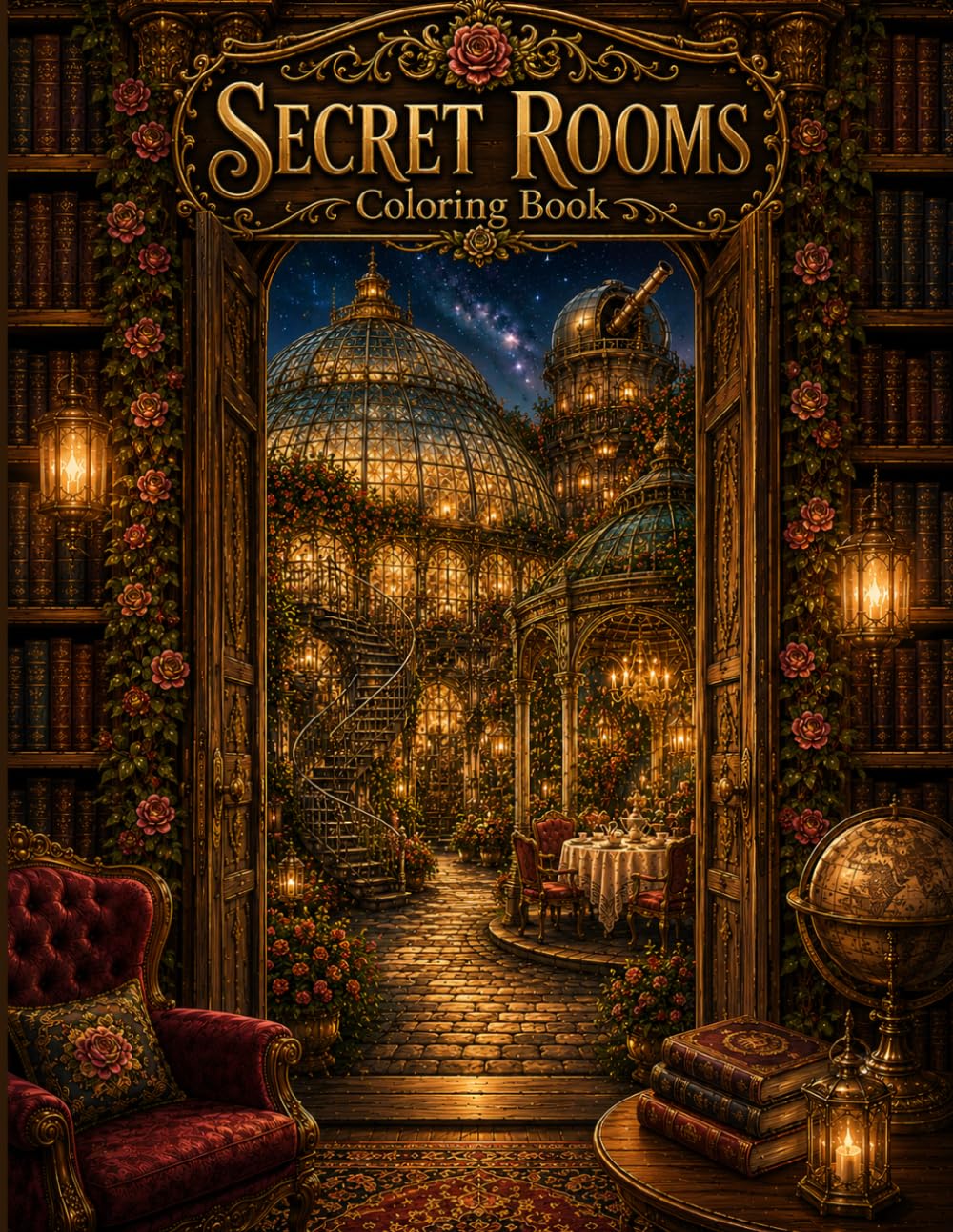 Secret Rooms Coloring Book: 50 Hidden Rooms to Color and Explore