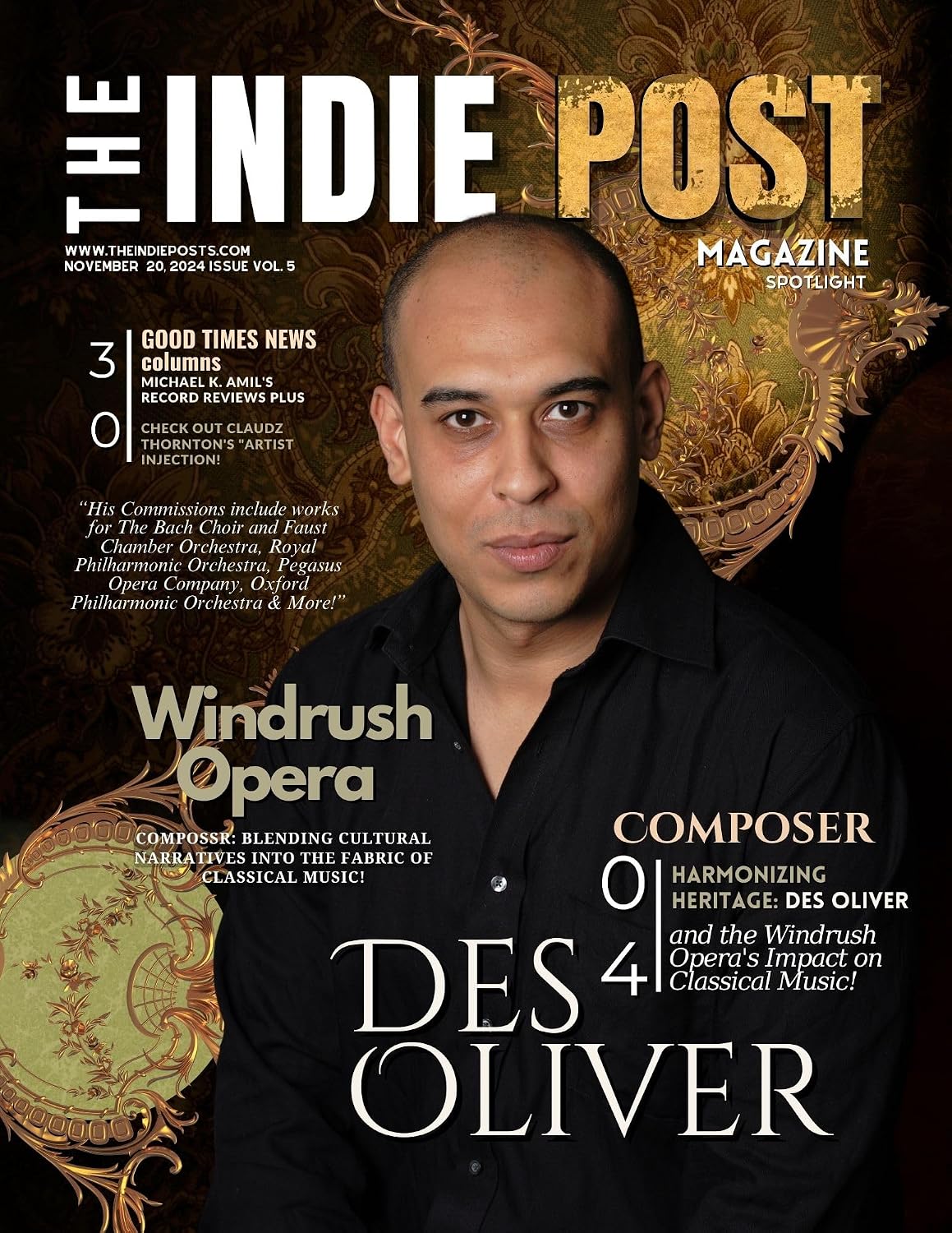 The Indie Post Magazine | Des Oliver | November 20, 2024 Issue Vol. 5 (English Edition)