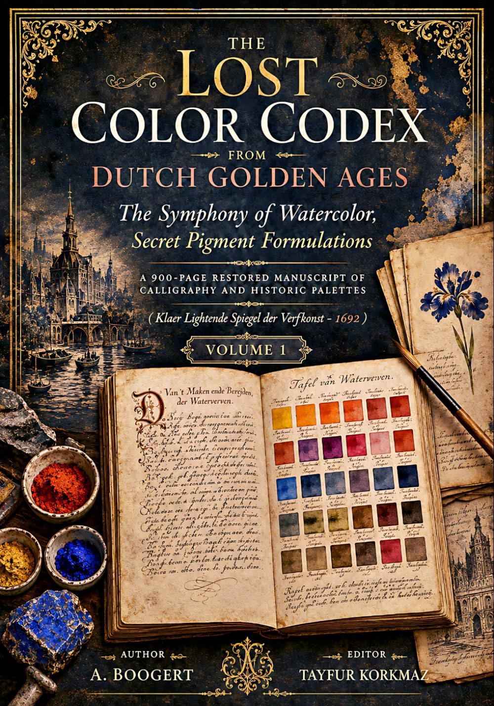 ler totalmente The Lost Color Codex from Dutch Golden Ages: The Symphony of Watercolor, Secret Pigment Formulations - A 900-Page Restored Manuscript of Calligraphy... Spiegel der Verfkonst - 1692) Volume 1