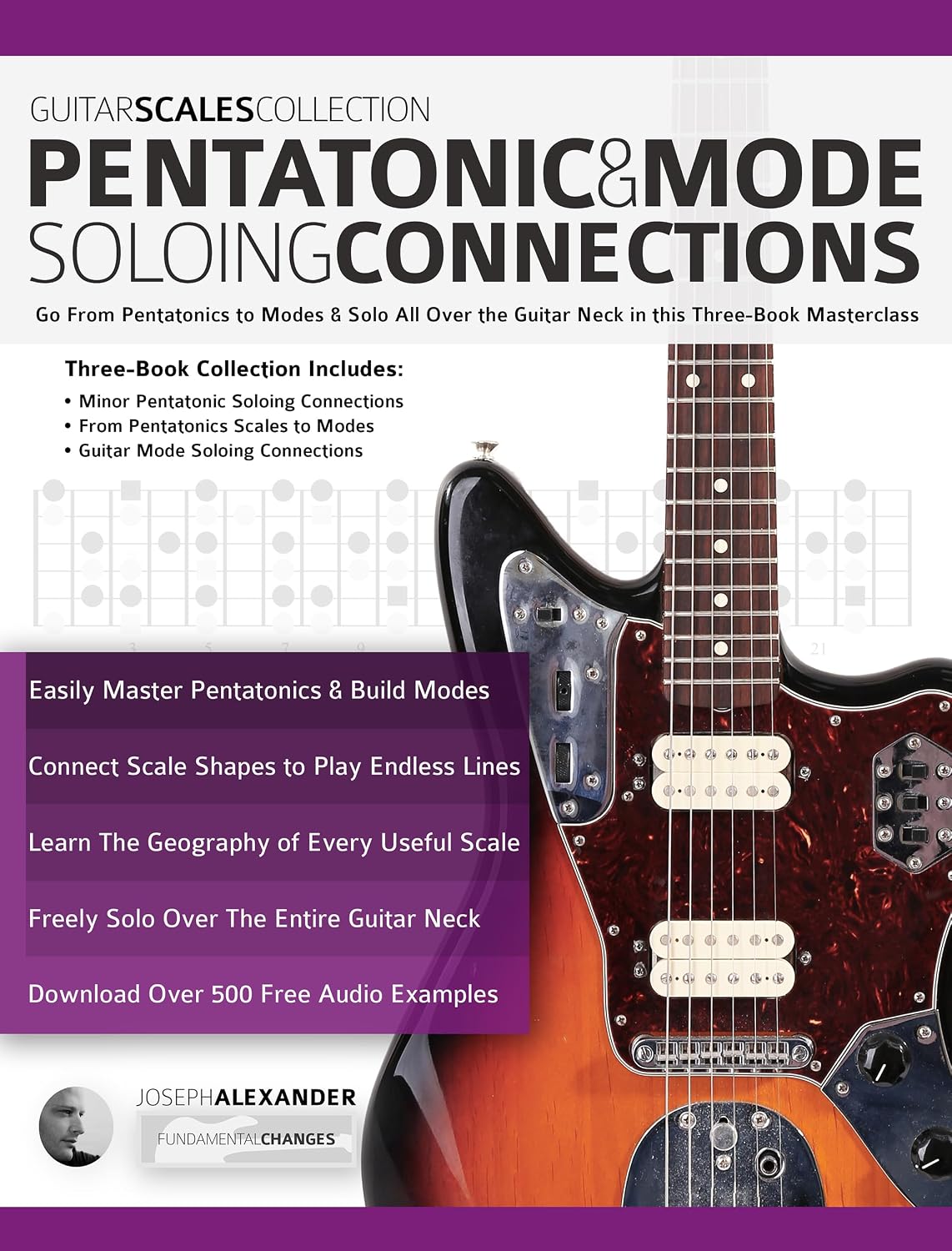 ler totalmente Guitar Scales Collection – Pentatonic & Guitar Mode Soloing Connections: Go From Pentatonics to Modes & Solo All Over the Guitar Neck in this Three-Book... Theory and Technique) (English Edition)