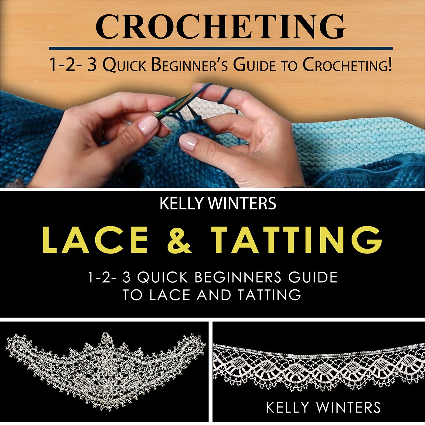 ler totalmente Crocheting & Lace & Tatting: 1-2-3 Quick Beginner's Guide to Crocheting & 1-2-3 Quick Beginners Guide to Lace and Tatting