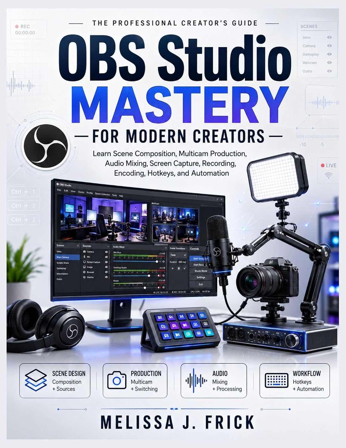 ler totalmente OBS Studio Mastery for Modern Creators: Learn Scene Composition, Multicam Production, Audio Mixing, Screen Capture, Recording, Encoding, Hotkeys, and Automation... Creator's Camera Series) (English Edition)