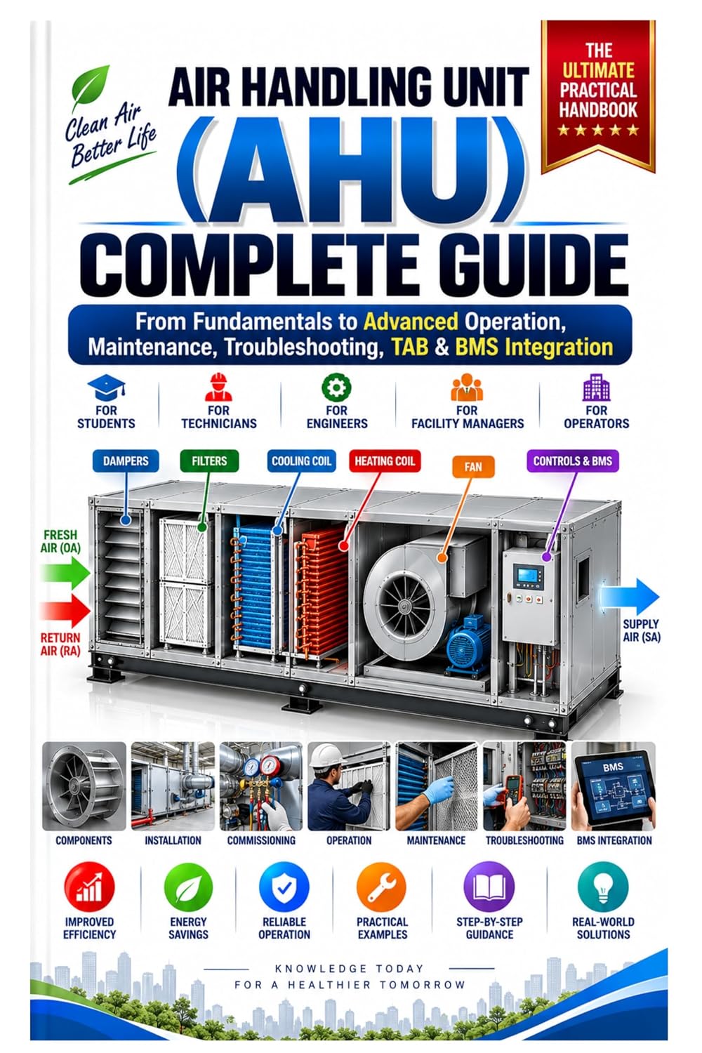 ler totalmente Air Handling Unit (AHU) Complete Guide From Fundamentals to Advanced Operation, Maintenance, Troubleshooting, TAB & BMS Integration (HVAC BOOK Book 7) (English Edition)