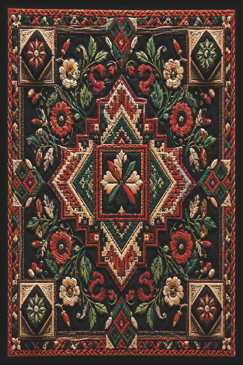 Palestinian Tatreez Geometric Art Journal: Traditional Embroidery Motif: 6x9 Lined Notebook Featuring Rich Cross-Stitch Floral and Geometric Patterns for Creative Writing baixar livro de graça