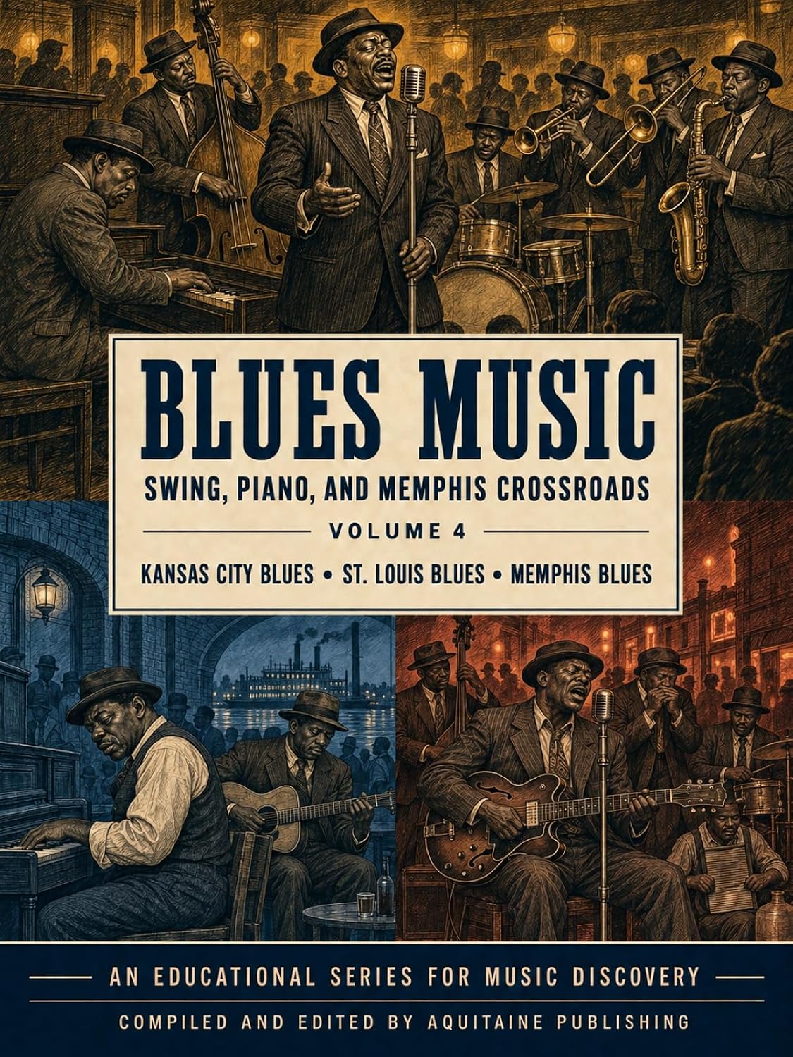 capítulo por capítulo baixar Blues Music: Swing, Piano, and Memphis Crossroads: Kansas City Blues, St. Louis Blues, Memphis Blues (Read, Listen, Learn, Enjoy Blues Music Book 4) (English Edition)