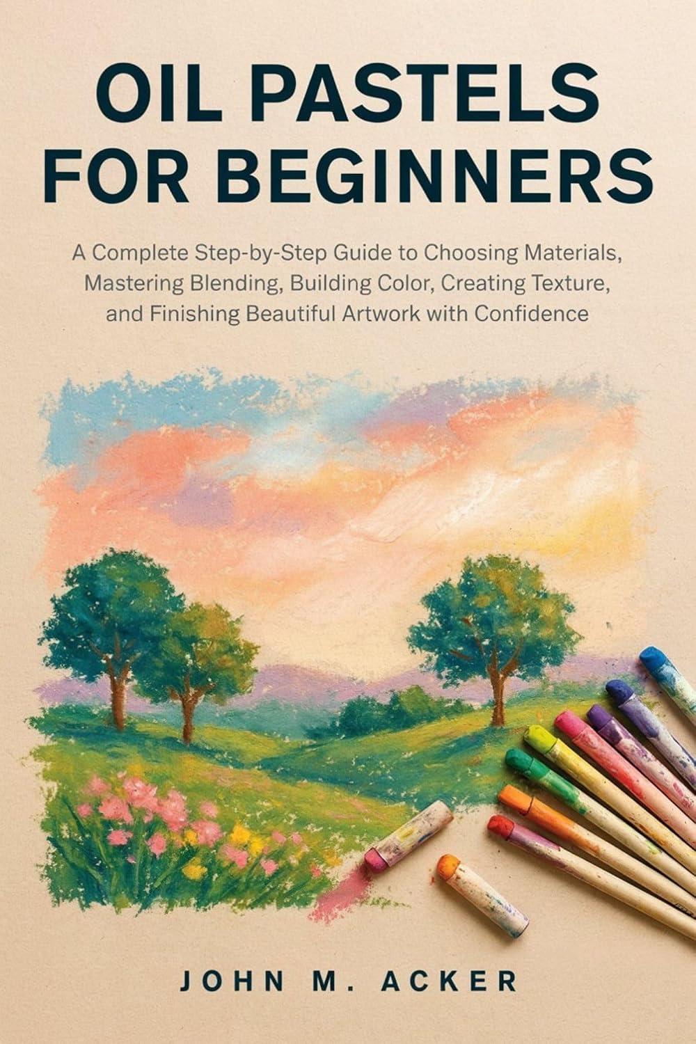ler totalmente OIL PASTELS FOR BEGINNERS: A Complete Step by Step Guide to Choosing Materials, Mastering Blending, Building Color, Creating Texture, and Finishing Beautiful Artwork with Confidence (English Edition)
