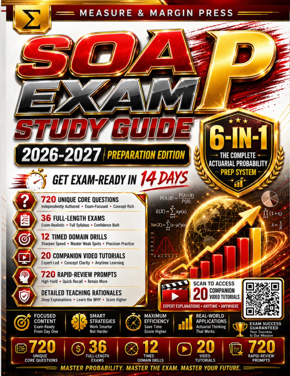 SOA Exam P Study Guide 2026-2027: Get Exam-Ready in 14 Days | 720 Unique Core Questions | 36 Full-Length 30-Question Exams | 12 Timed Domain Drills | 20 Companion Video Tutorials | Complete 6-in-1 Act baixar o livro de graça