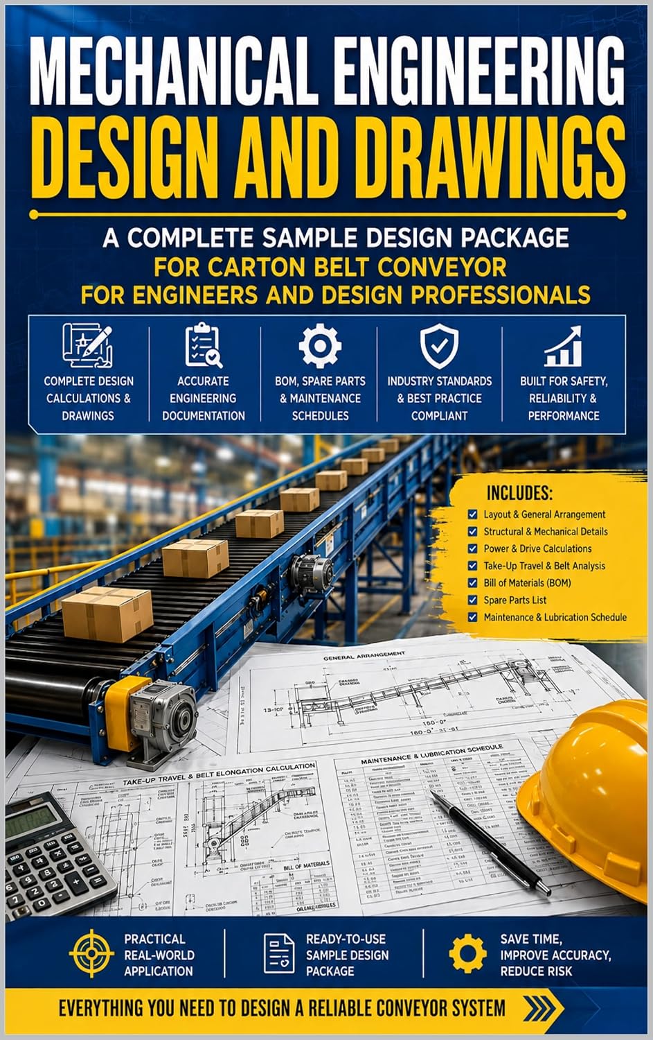capítulo por capítulo baixar Mechanical Engineering Design and Drawings: A Complete Sample Design Package for Carton Belt Conveyor for Engineers and Design Professionals (English Edition)