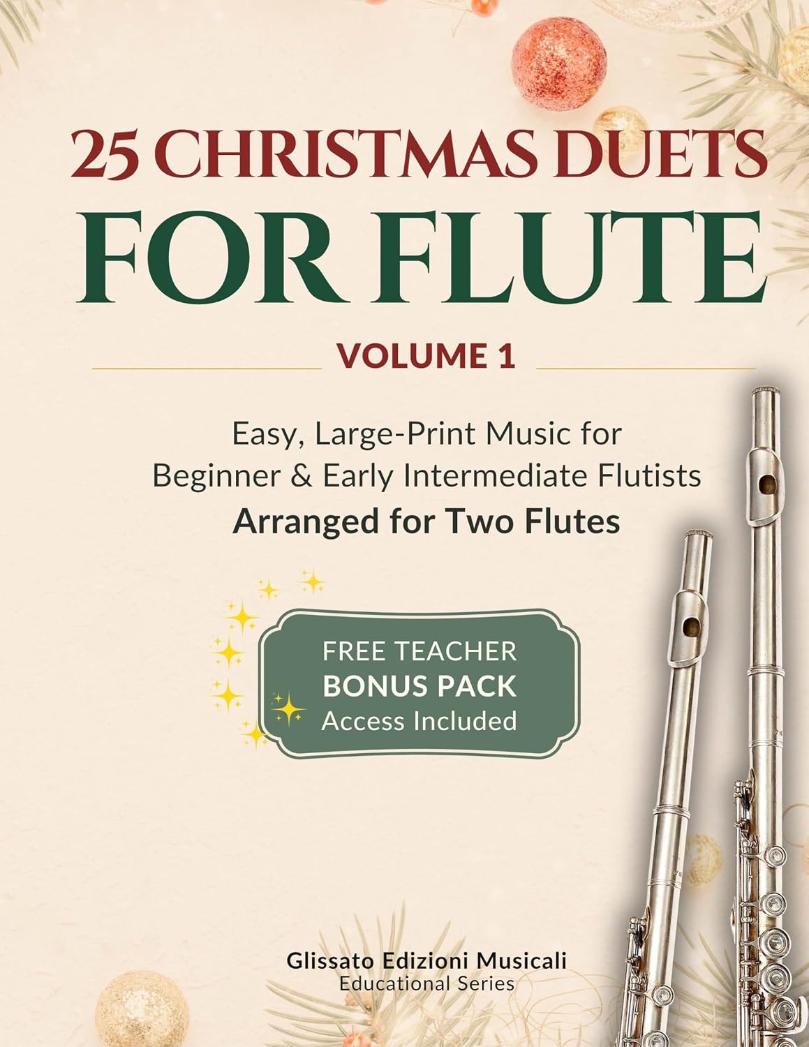 capítulo por capítulo baixar 25 Christmas Duets for Flute – Volume 1: Easy, Large-Print Music for Beginner & Early Intermediate Flutists (50 Christmas Duets for Flute: The Complete Two-Volume Series) (English Edition)