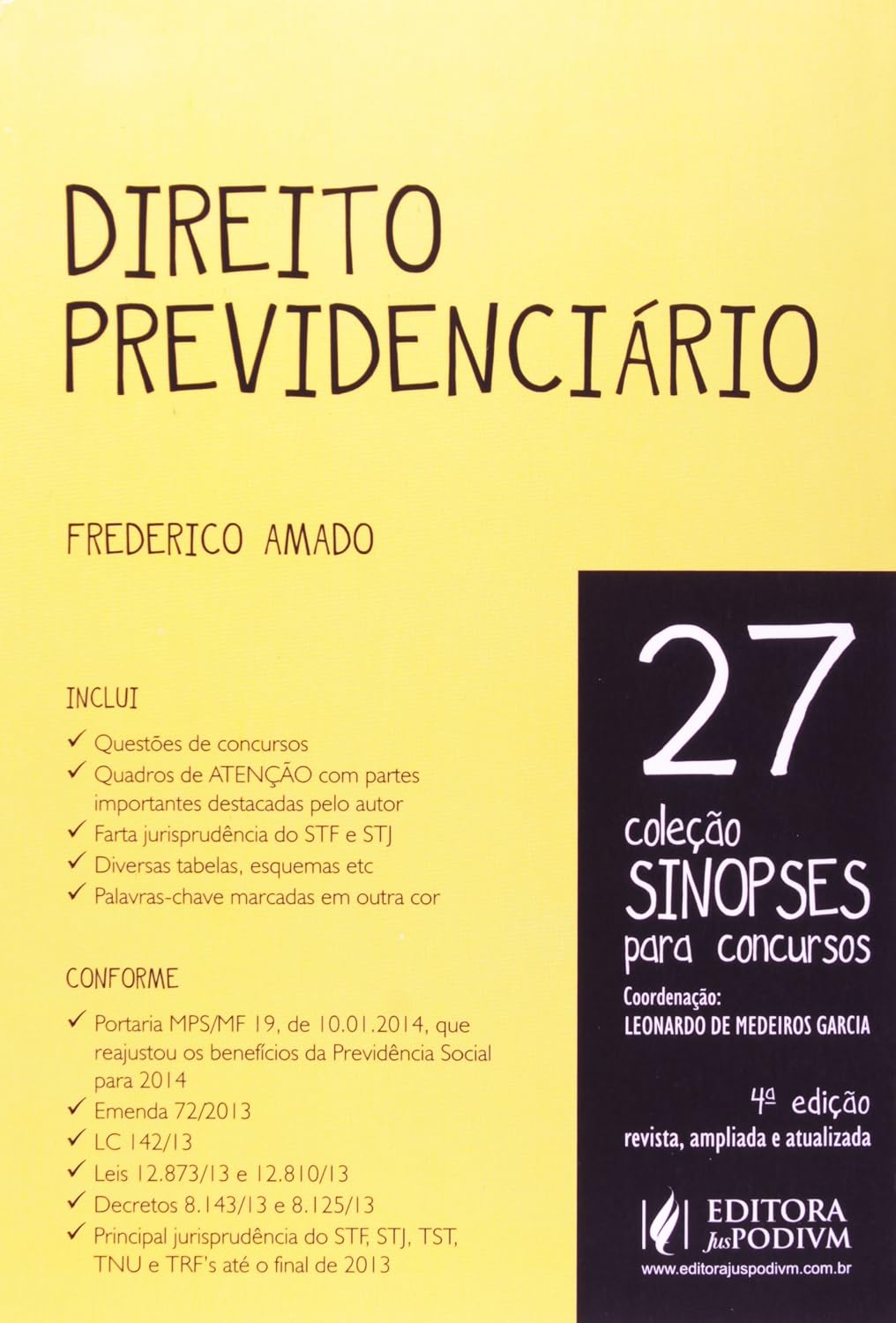 Direito Previdenciário. Sinopses Para Concurso - Volume 27