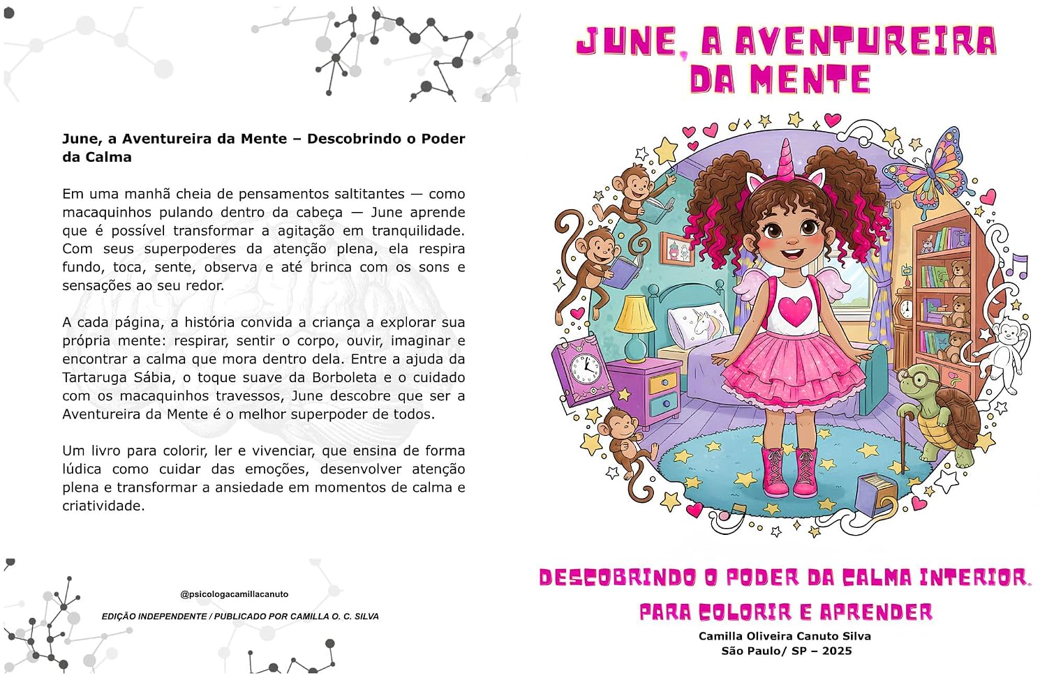 ler totalmente JUNE, A AVENTUREIRA DA MENTE: Descobrindo o poder da calma interior - Para colorir e aprender