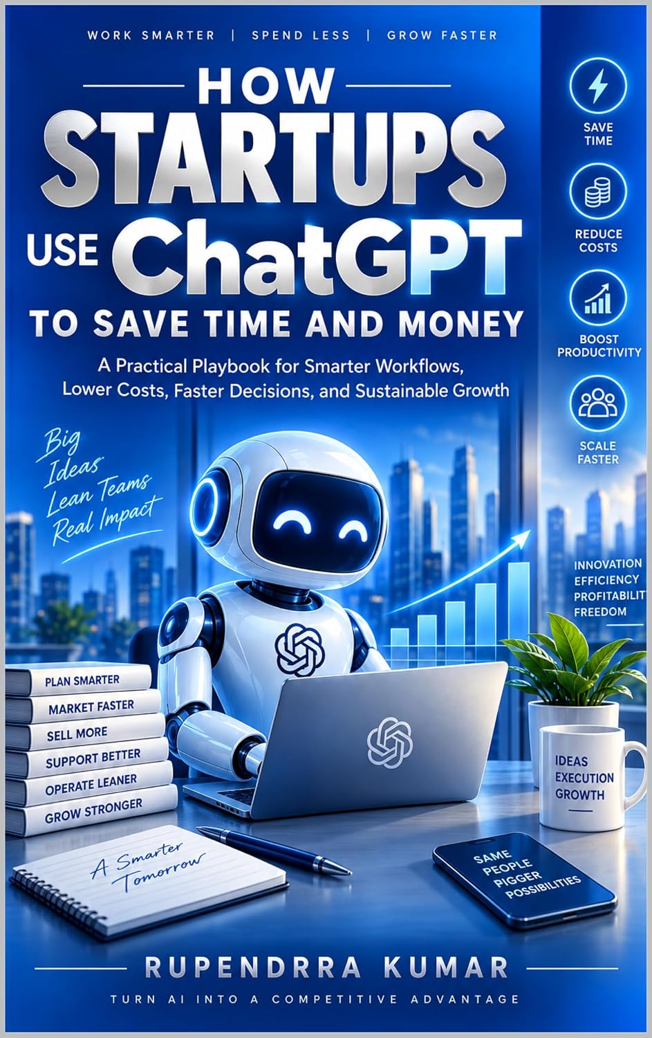 How Startups Use ChatGPT to Save Time and Money A Practical Playbook for Smarter Workflows, Lower Costs, Faster Decisions, and Sustainable Growth (English Edition) baixar livro de graça