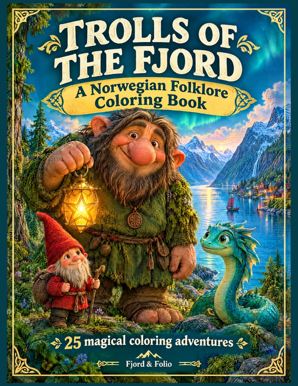 ler totalmente Trolls of the Fjord: A Norwegian Folklore Coloring Book for Kids Ages 3–8