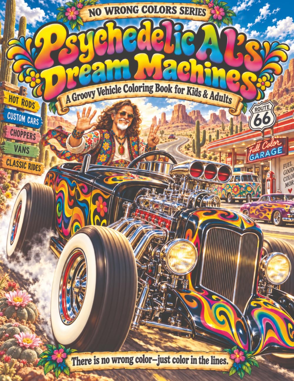ler totalmente Psychedelic Al’s Dream Machines: A Groovy Vehicle Coloring Book for Kids & Adults